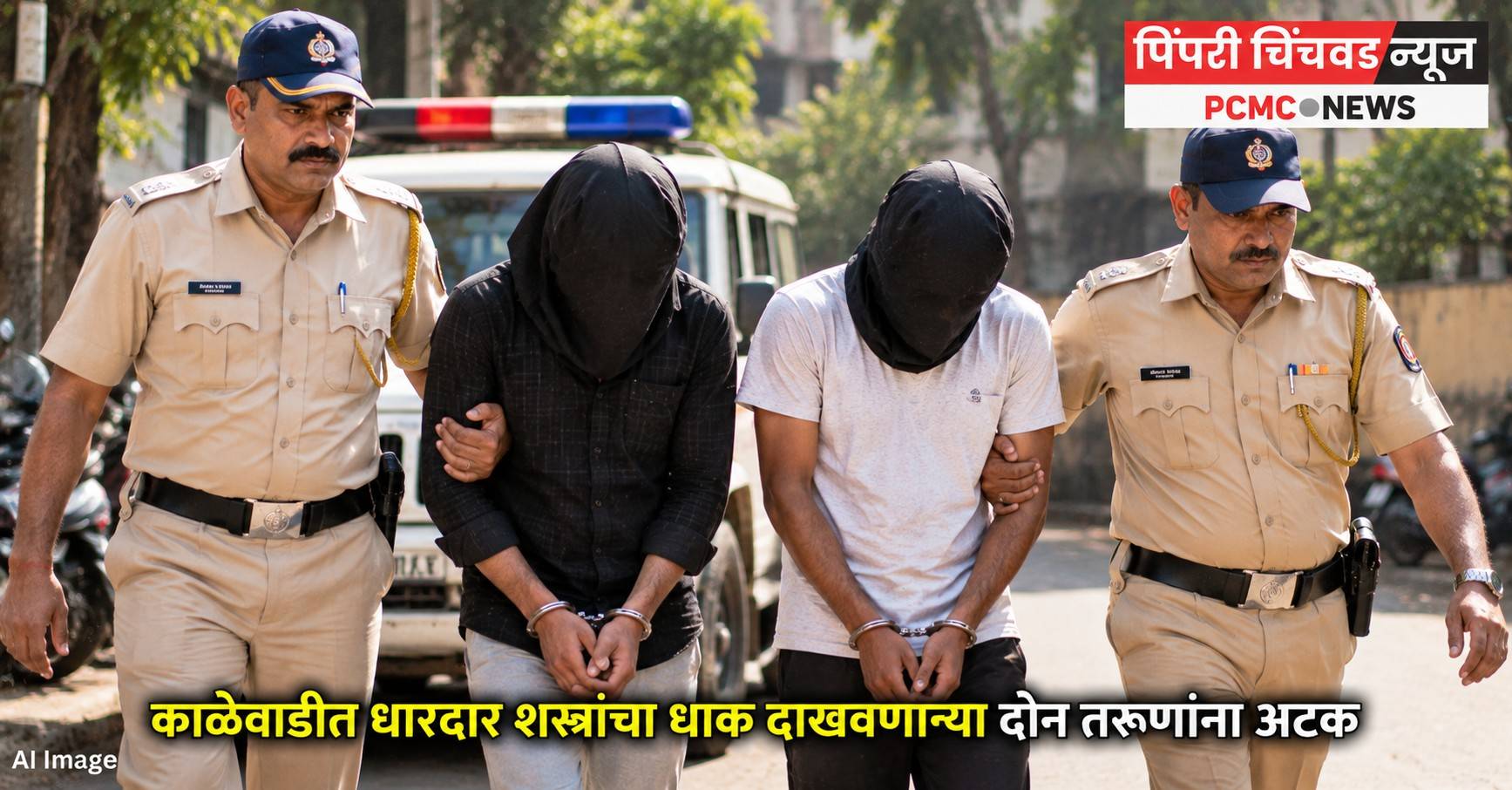 काळेवाडीत धारदार शस्त्रांचा धाक दाखवणाऱ्या दोन तरुणांना अटक