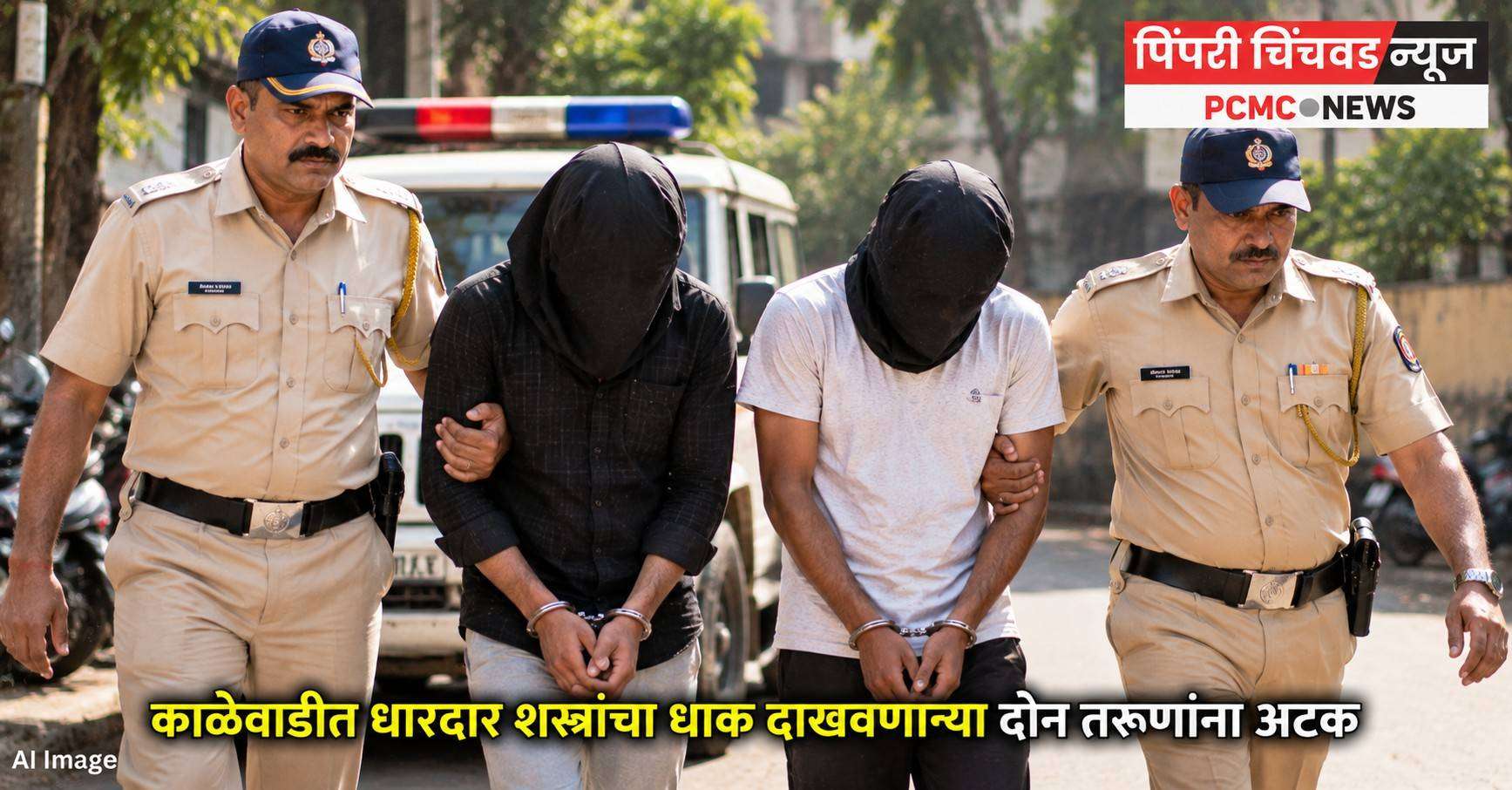 काळेवाडीत धारदार शस्त्रांचा धाक दाखवणाऱ्या दोन तरुणांना अटक