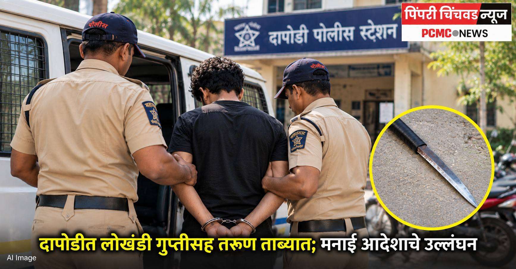 दापोडीत लोखंडी गुप्तीसह १८ वर्षीय तरुण ताब्यात; मनाई आदेशाचे उल्लंघन
