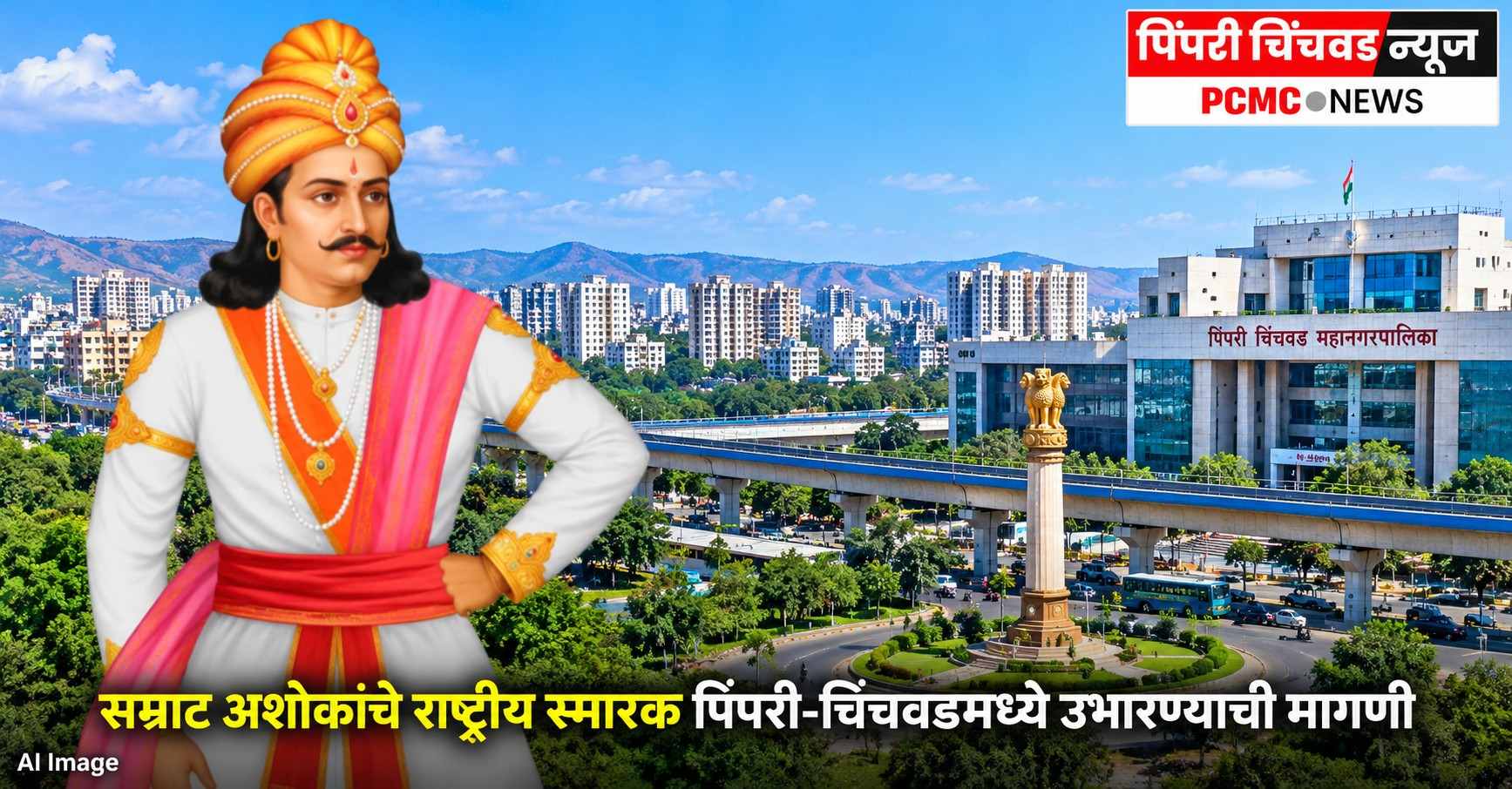 सम्राट अशोकांचे राष्ट्रीय स्मारक पिंपरी-चिंचवडमध्ये उभारण्याची मागणी