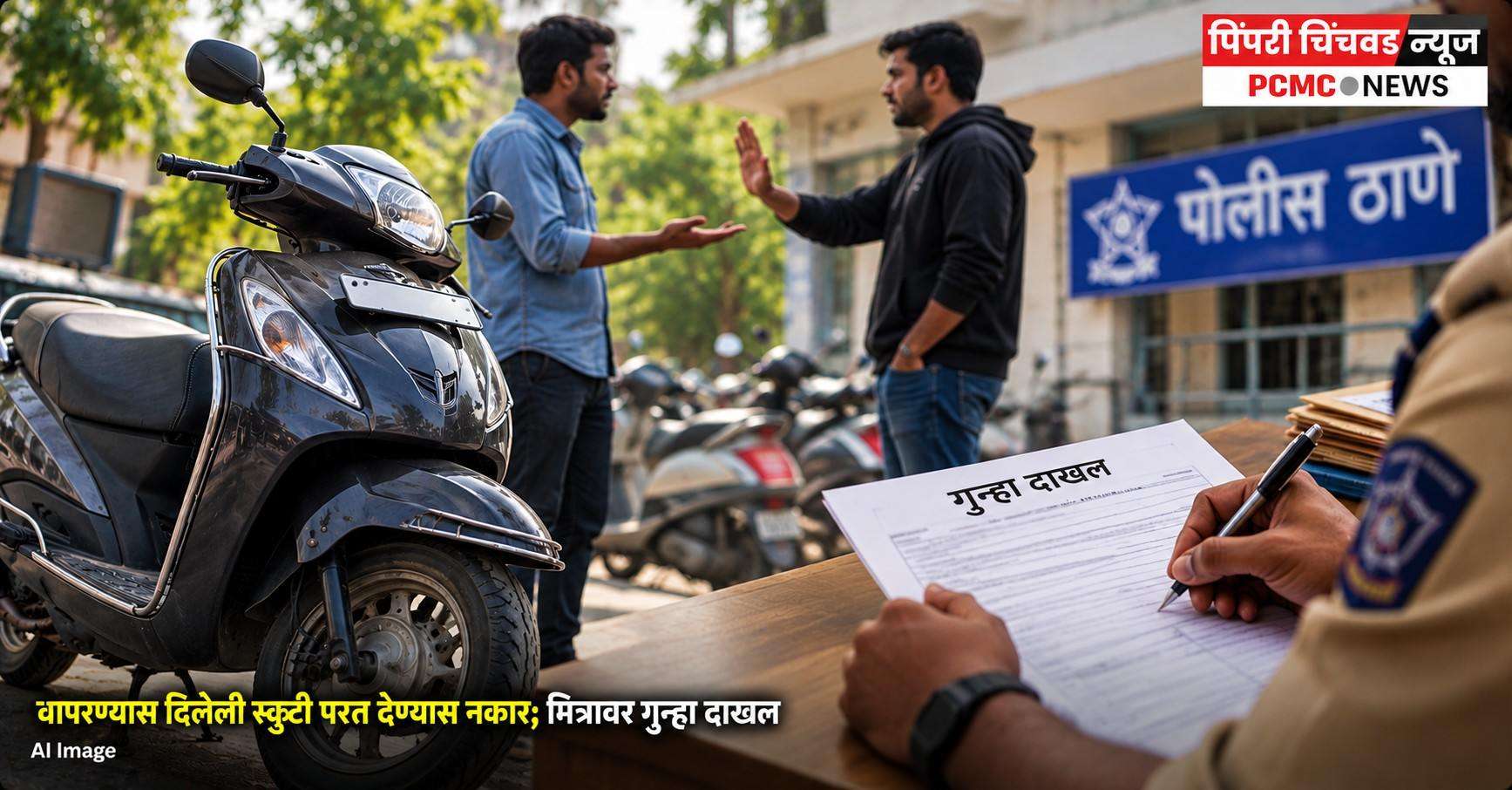 वापरण्यास दिलेली स्कुटी परत देण्यास नकार; मित्रावर गुन्हा दाखल