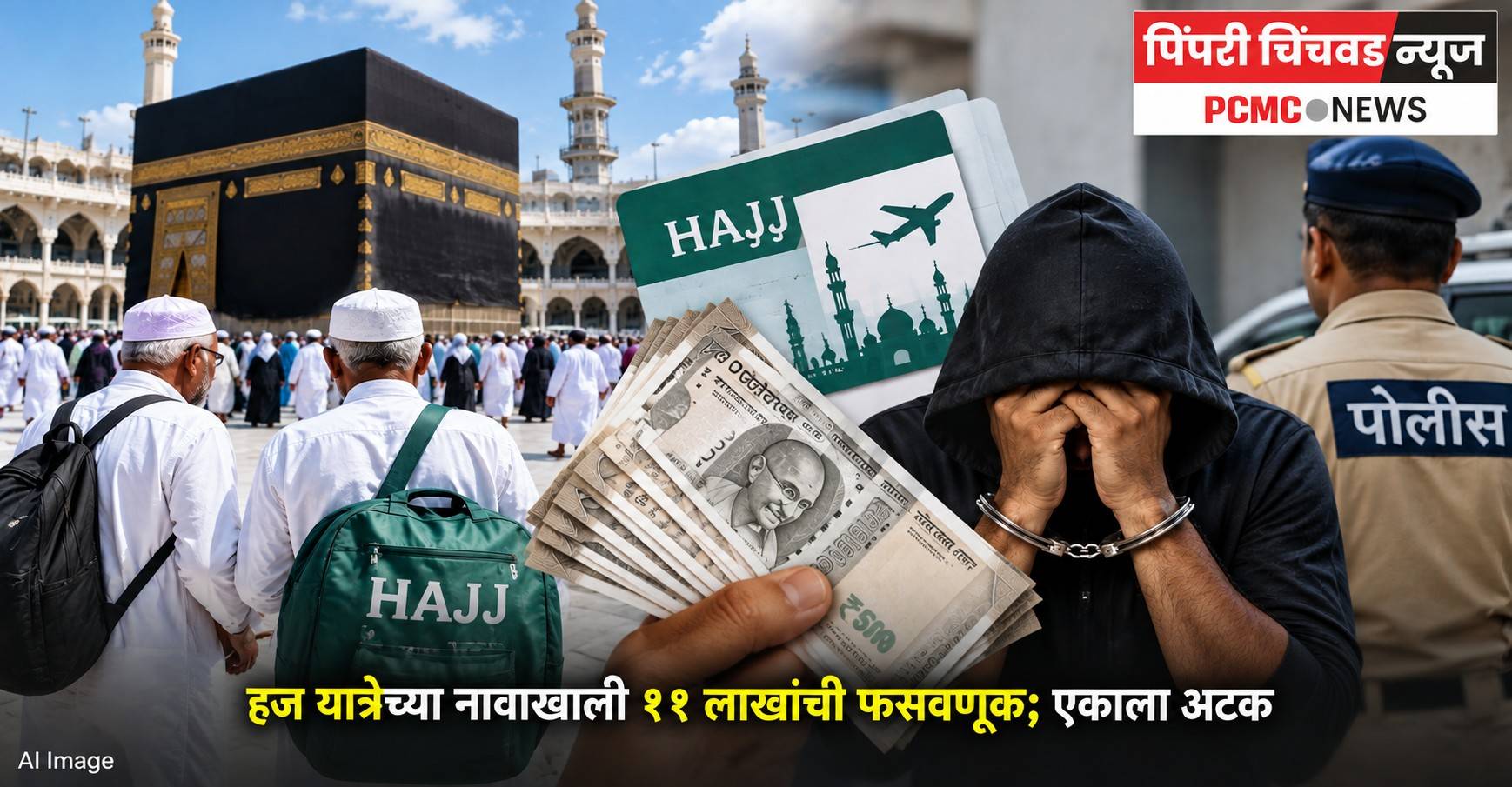 हज यात्रेच्या नावाखाली ११ लाखांची फसवणूक; एकाला अटक