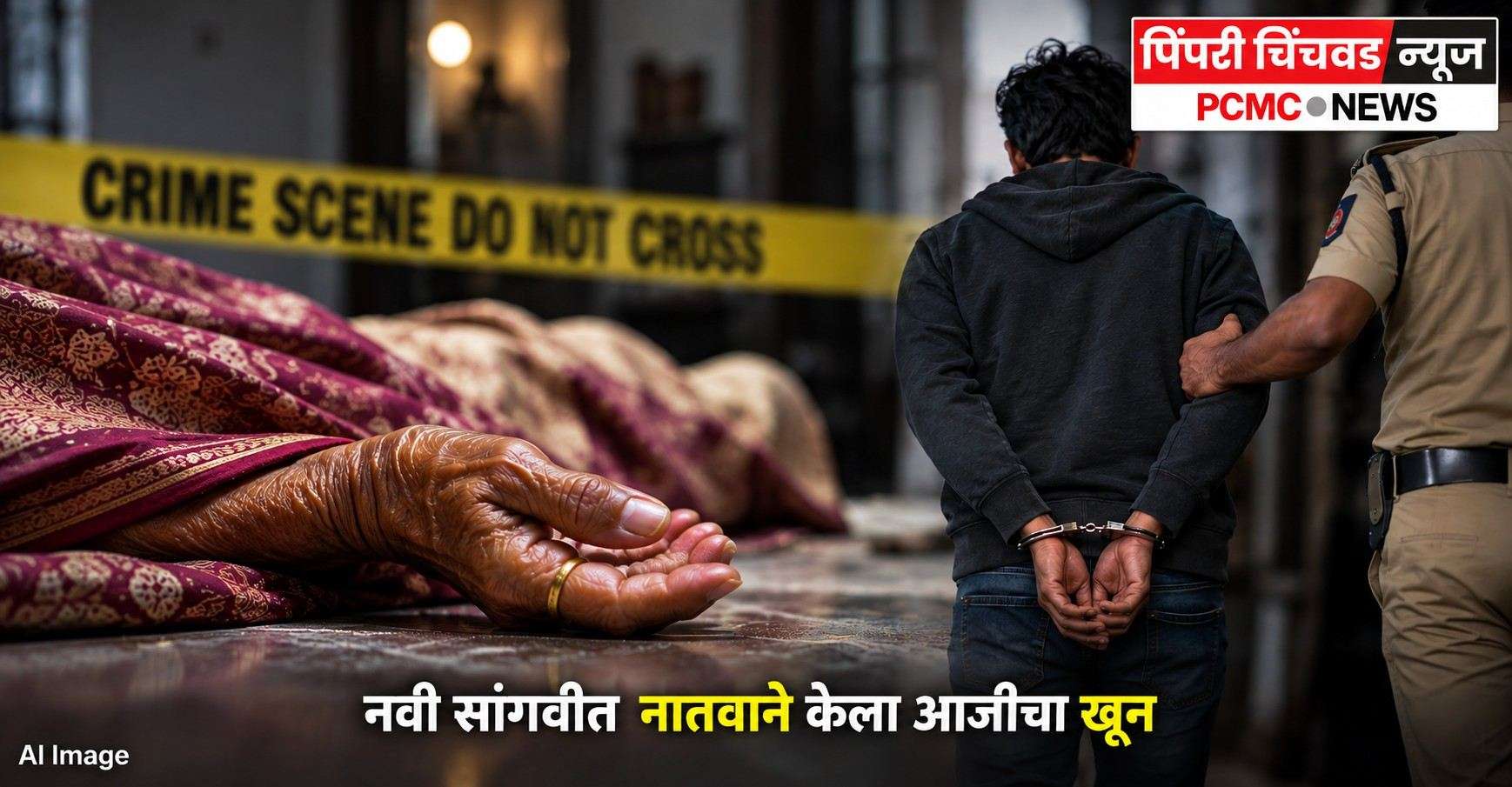 नवी सांगवीत नातवाने केला आजीचा खून