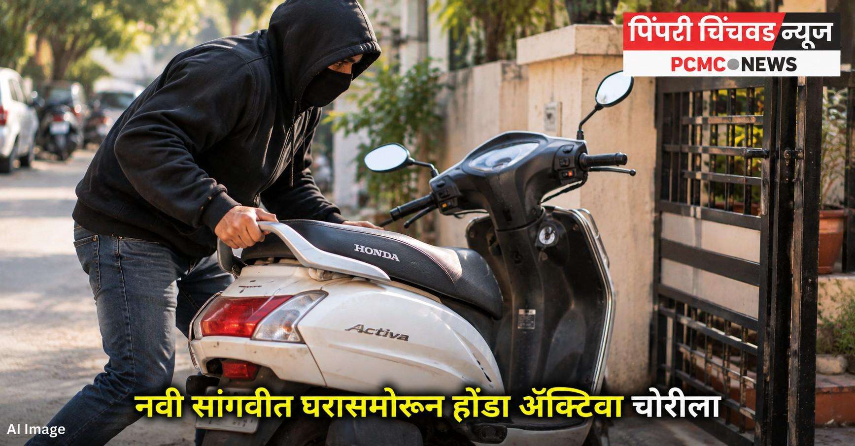 नवी सांगवीत घरासमोरून होंडा ॲक्टिवा चोरीला