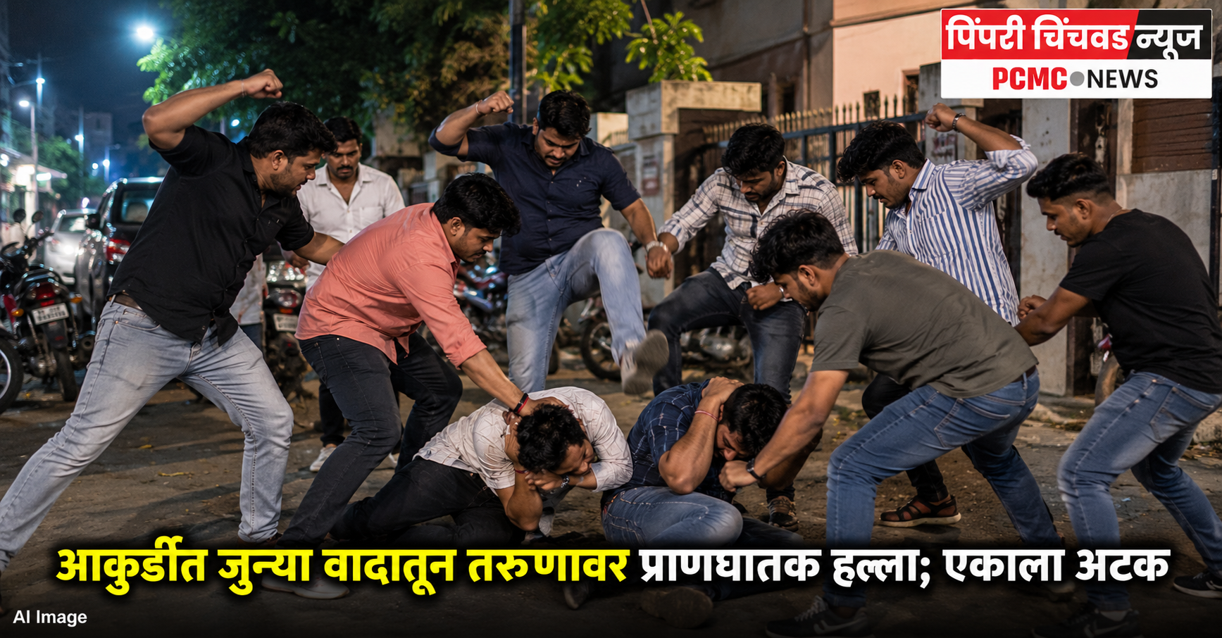 आकुर्डीत जुन्या वादातून तरुणावर प्राणघातक हल्ला; एकाला अटक