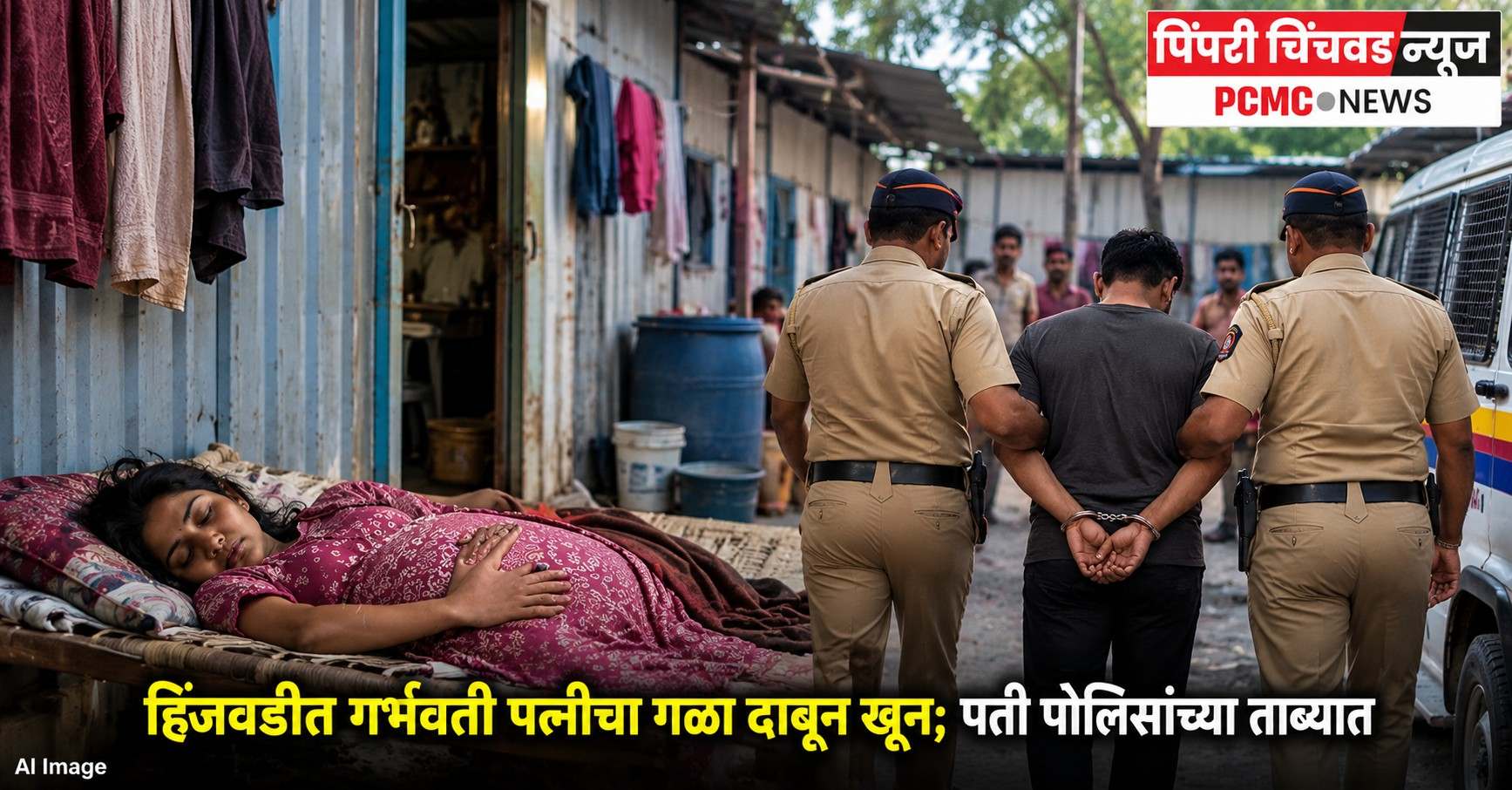 हिंजवडीत गर्भवती पत्नीचा गळा दाबून खून; पती पोलिसांच्या ताब्यात