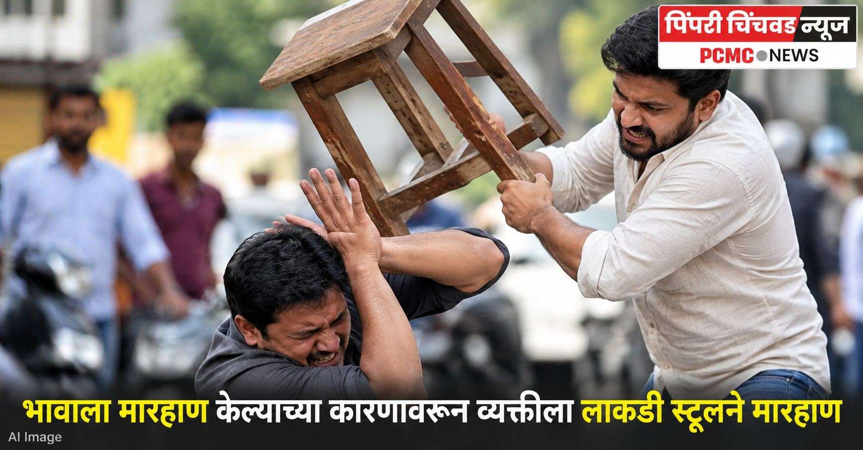 भावाला मारहाण केल्याच्या कारणावरून व्यक्तीला लाकडी स्टूलने मारहाण