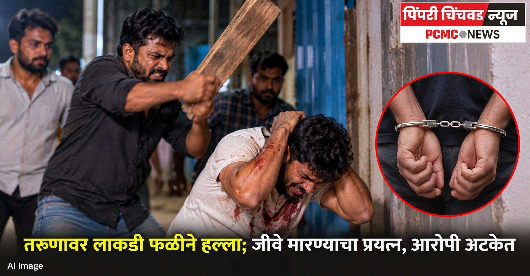 तरुणावर लाकडी फळीने हल्ला; जीवे मारण्याचा प्रयत्न, आरोपी अटकेत