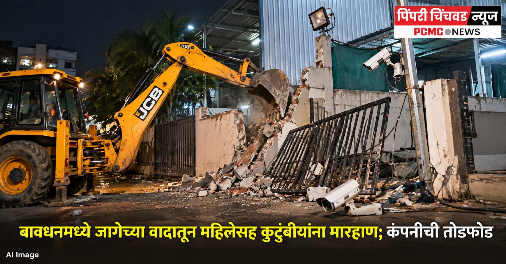 बावधनमध्ये जागेच्या वादातून महिलेसह कुटुंबीयांना मारहाण; कंपनीची तोडफोड