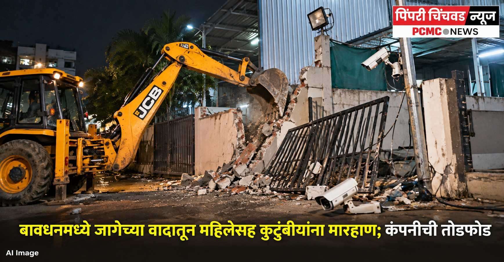 बावधनमध्ये जागेच्या वादातून महिलेसह कुटुंबीयांना मारहाण; कंपनीची तोडफोड