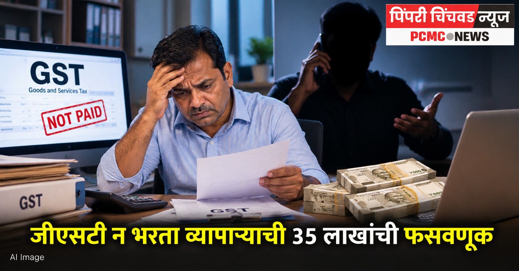 जीएसटी न भरता व्यापाऱ्याची ३५ लाखांची फसवणूक