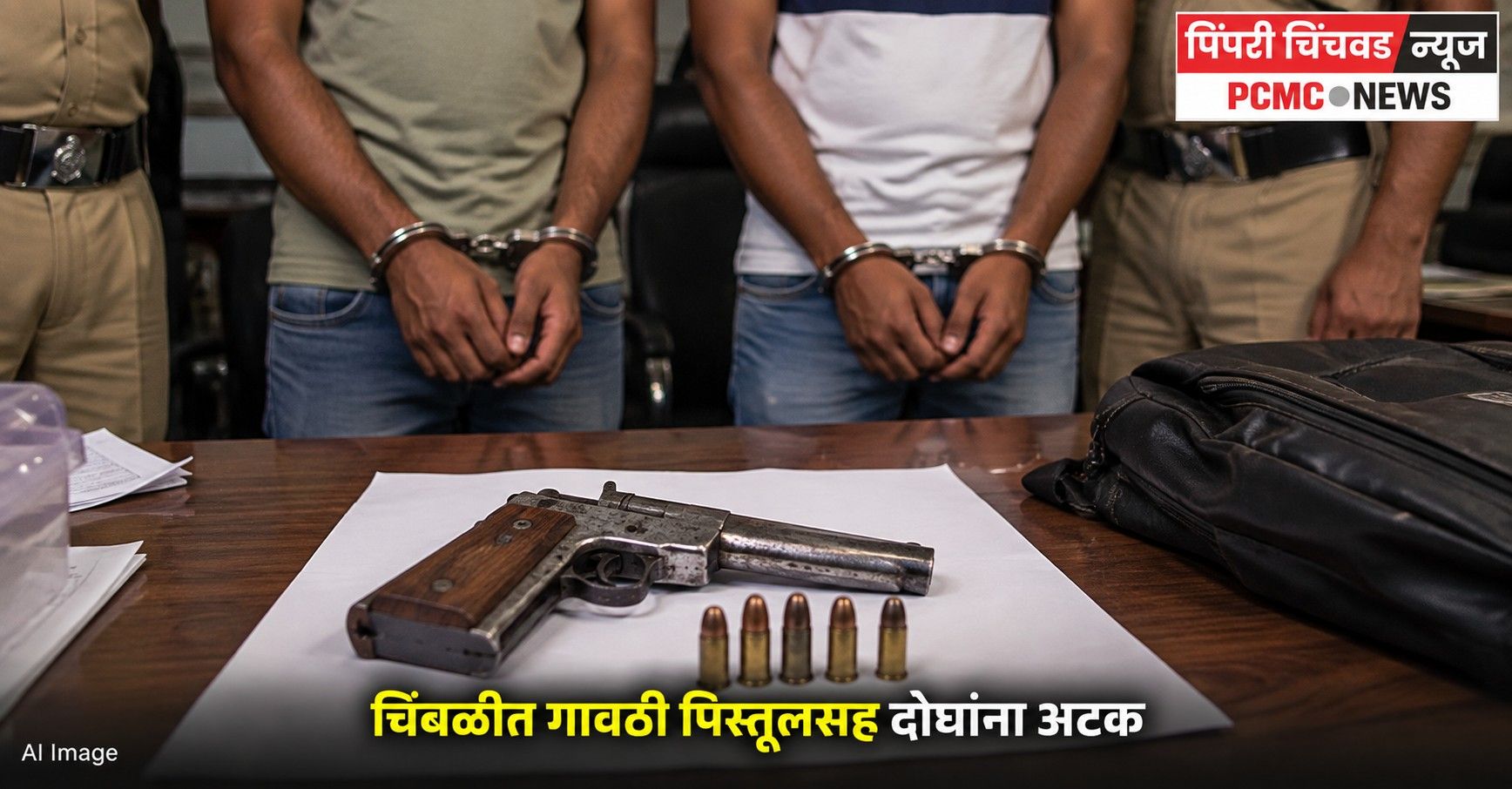 चिंबळीत गावठी पिस्तूलसह दोघांना अटक