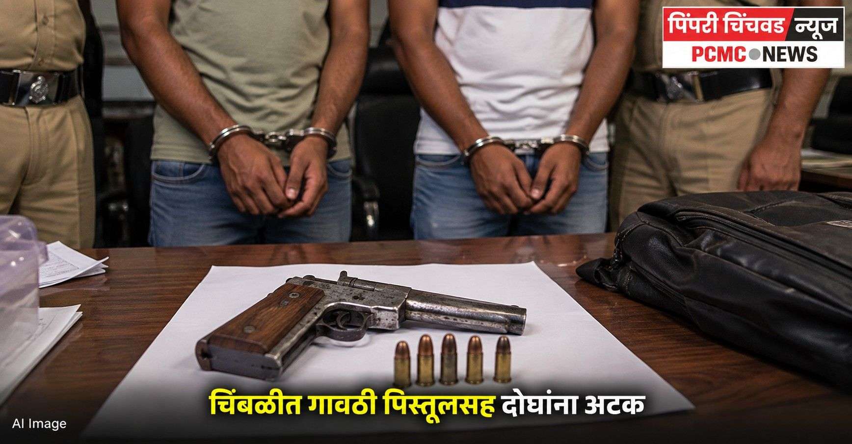 चिंबळीत गावठी पिस्तूलसह दोघांना अटक