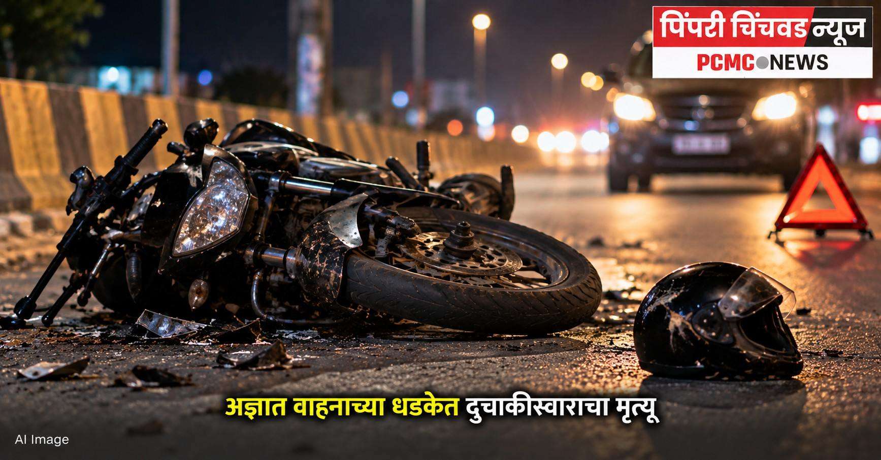 अज्ञात वाहनाच्या धडकेत ४४ वर्षीय व्यक्तीचा मृत्यू