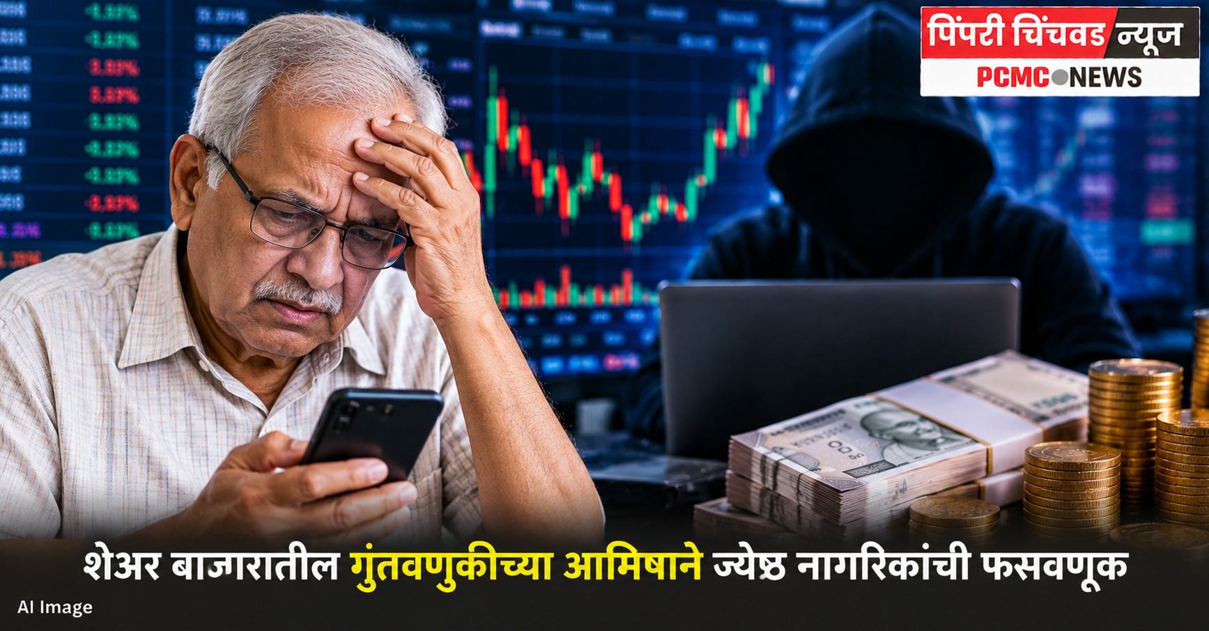 शेअर बाजारातील गुंतवणुकीच्या आमिषाने ज्येष्ठ नागरिकांची फसवणूक