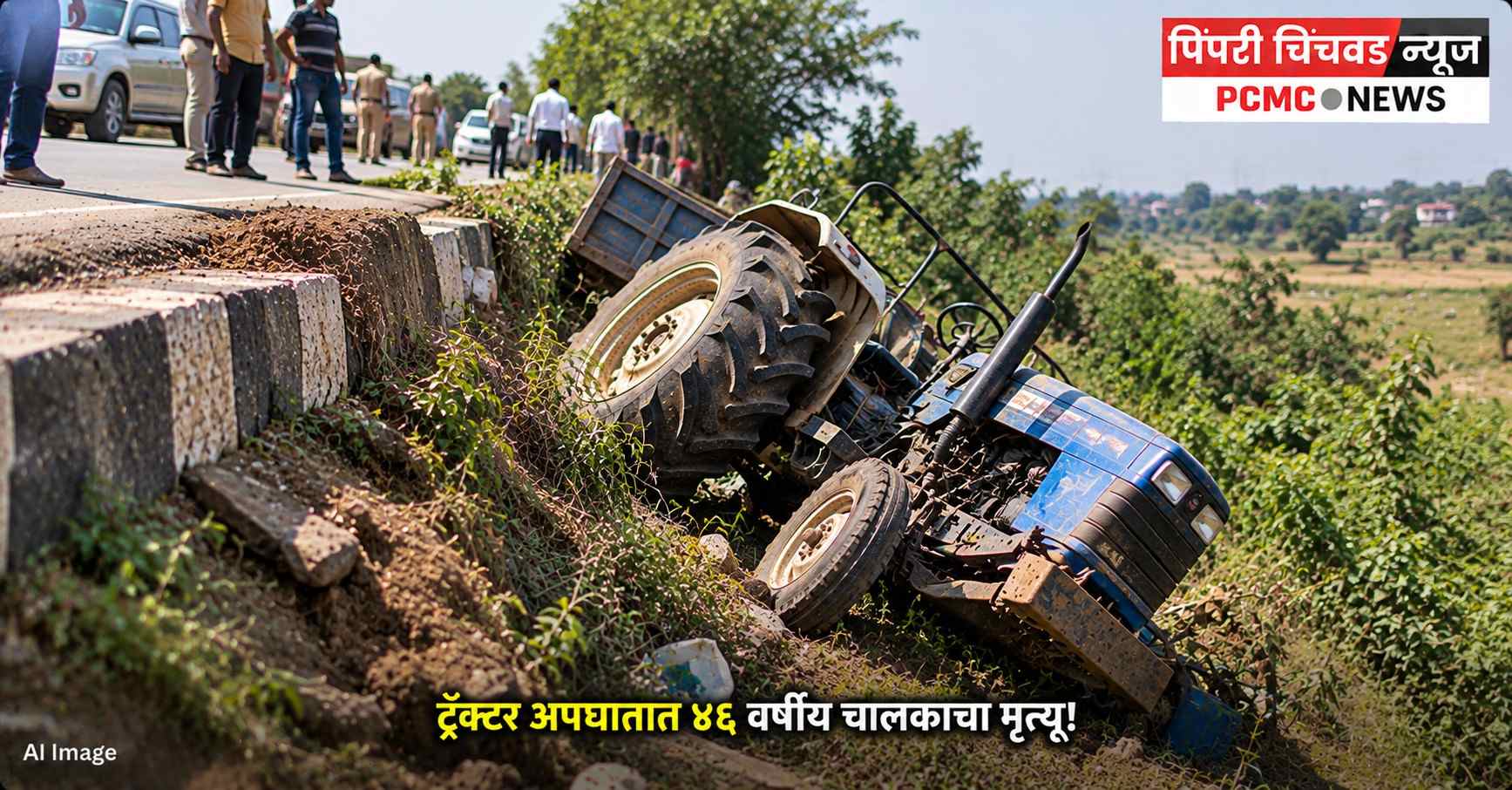 ट्रॅक्टर अपघातात ४६ वर्षीय चालकाचा मृत्यू!