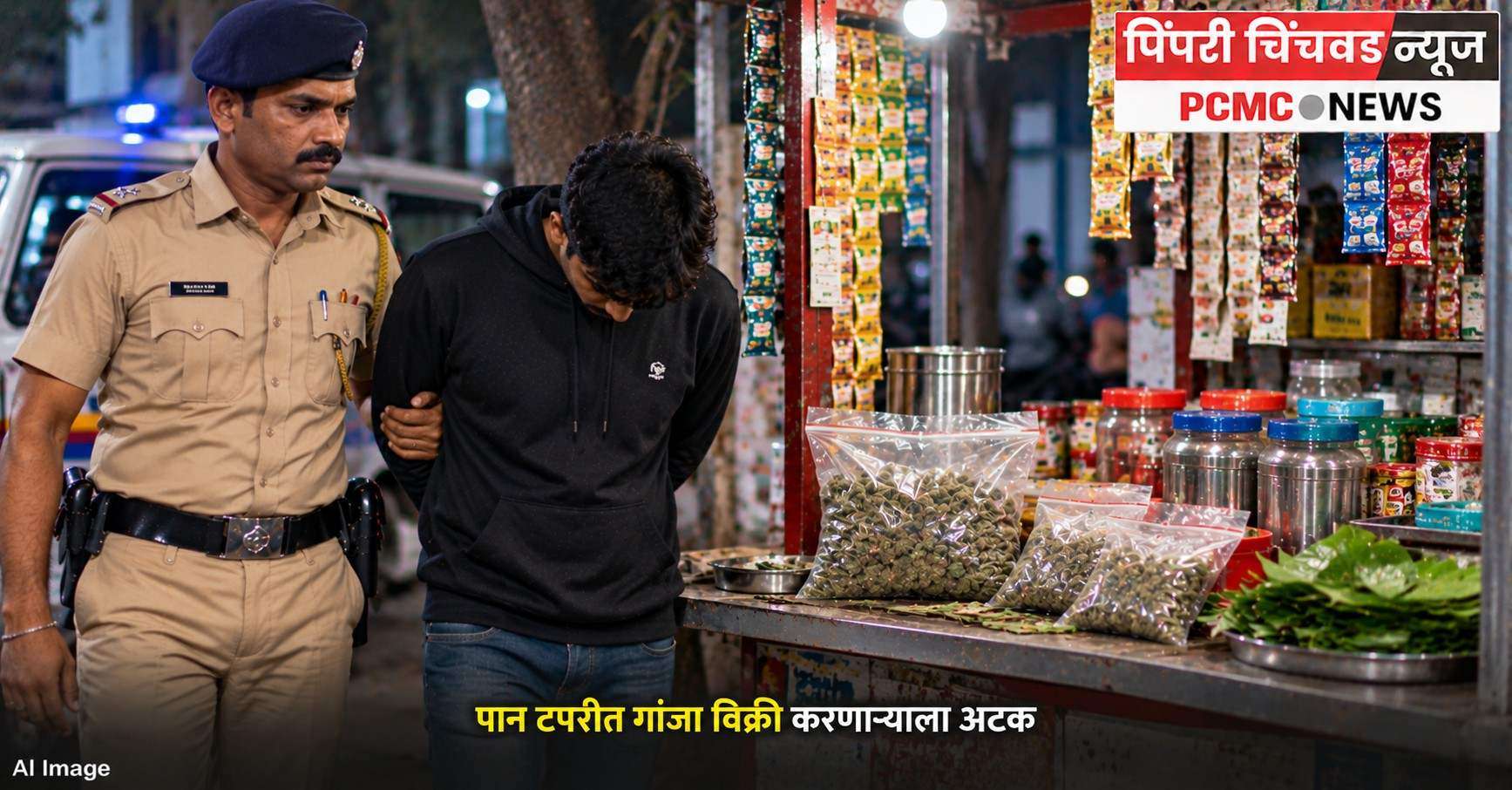 पान टपरीत गांजा विक्री करणाऱ्याला अटक