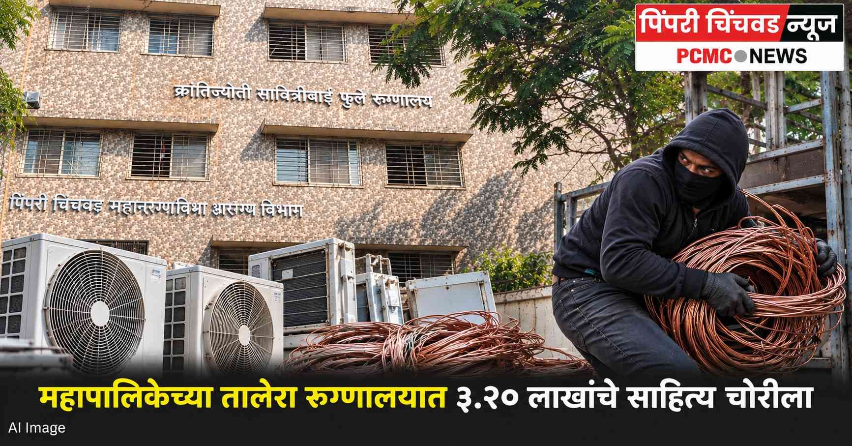 महापालिकेच्या तालेरा रुग्णालयात ३.२० लाखांचे साहित्य चोरीला