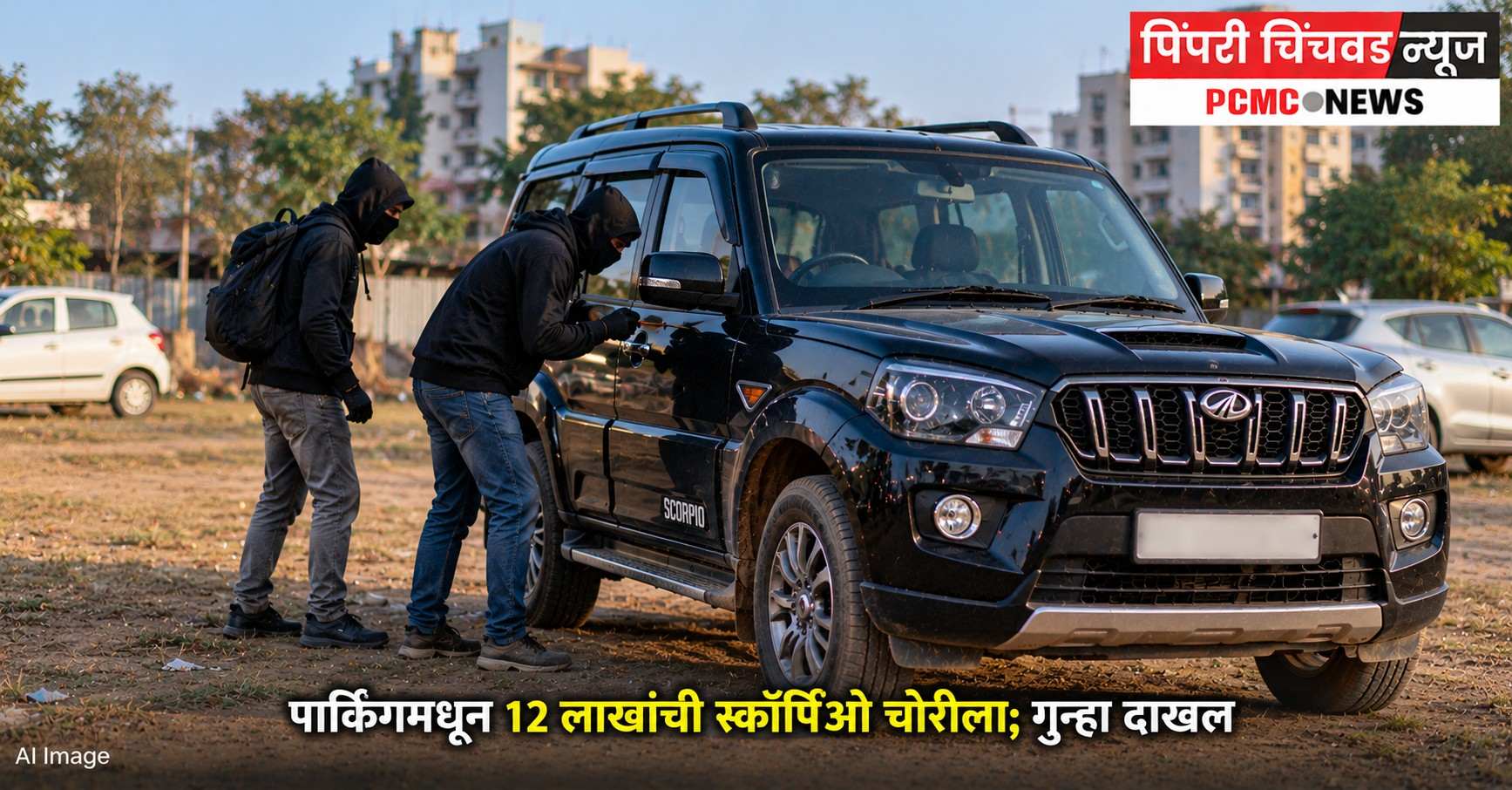 पार्किंगमधून स्कॉर्पिओ चोरीला; गुन्हा दाखल