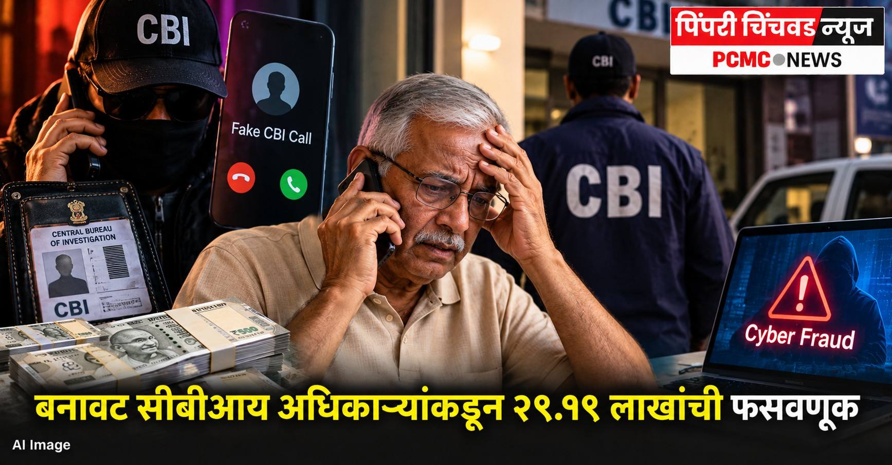 बनावट सीबीआय अधिकाऱ्यांकडून २९.१९ लाखांची फसवणूक