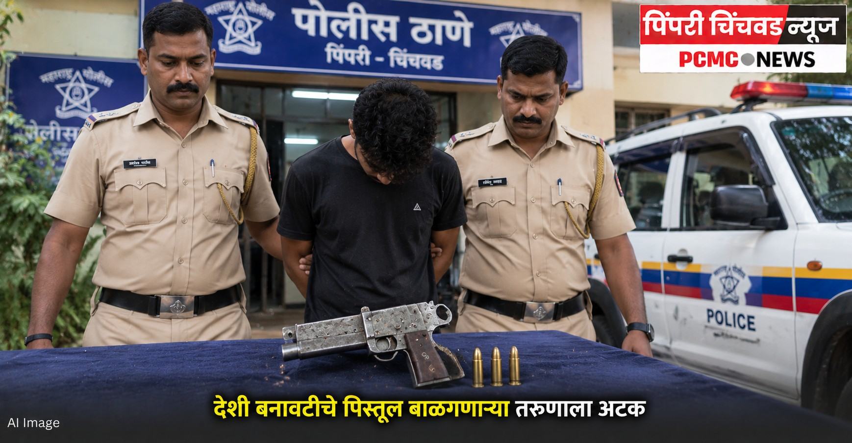 देशी बनावटीचे पिस्तूल बाळगणाऱ्या तरुणाला अटक