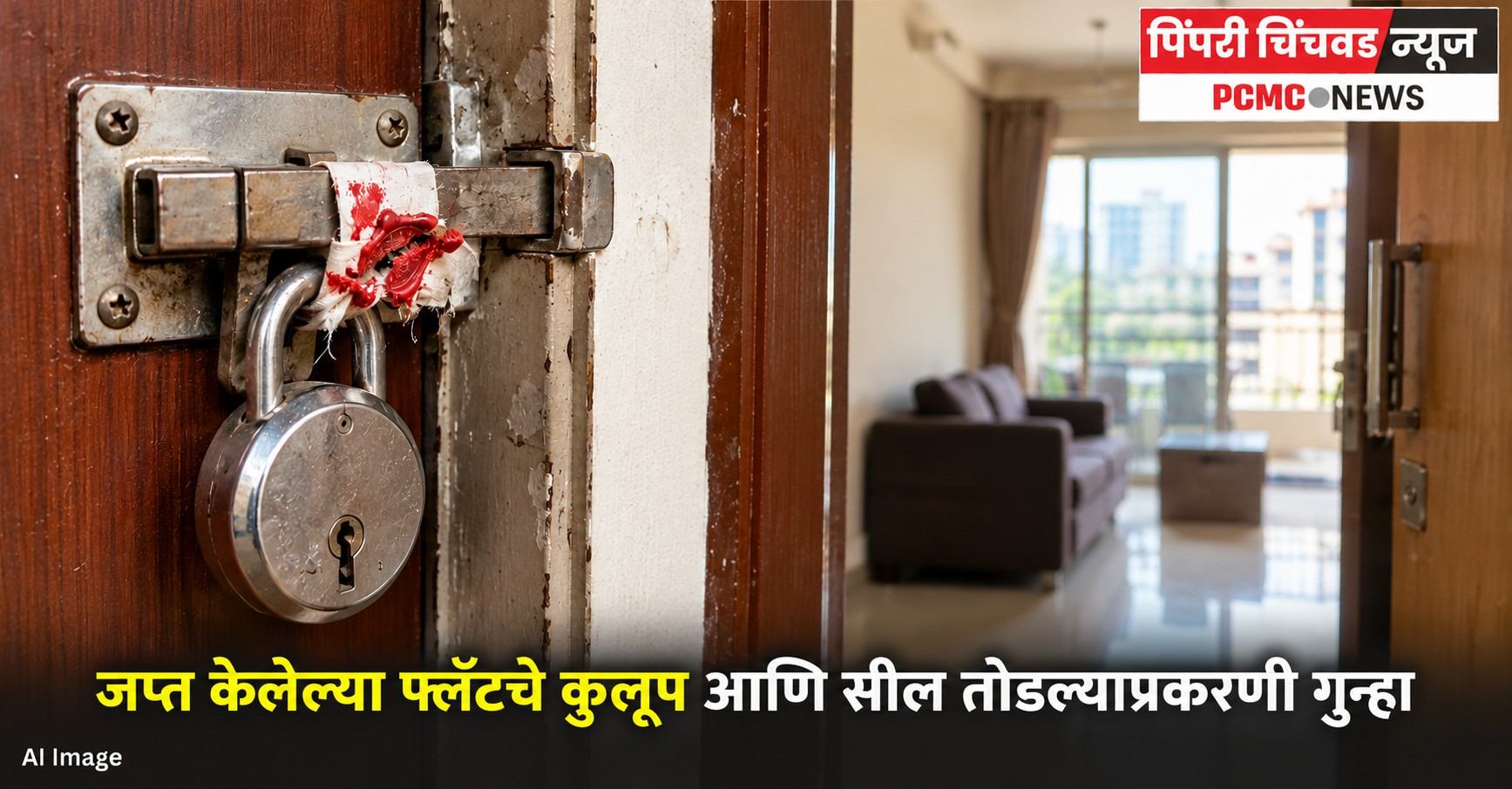 जप्त केलेल्या फ्लॅटचे कुलूप आणि सील तोडल्याप्रकरणी गुन्हा