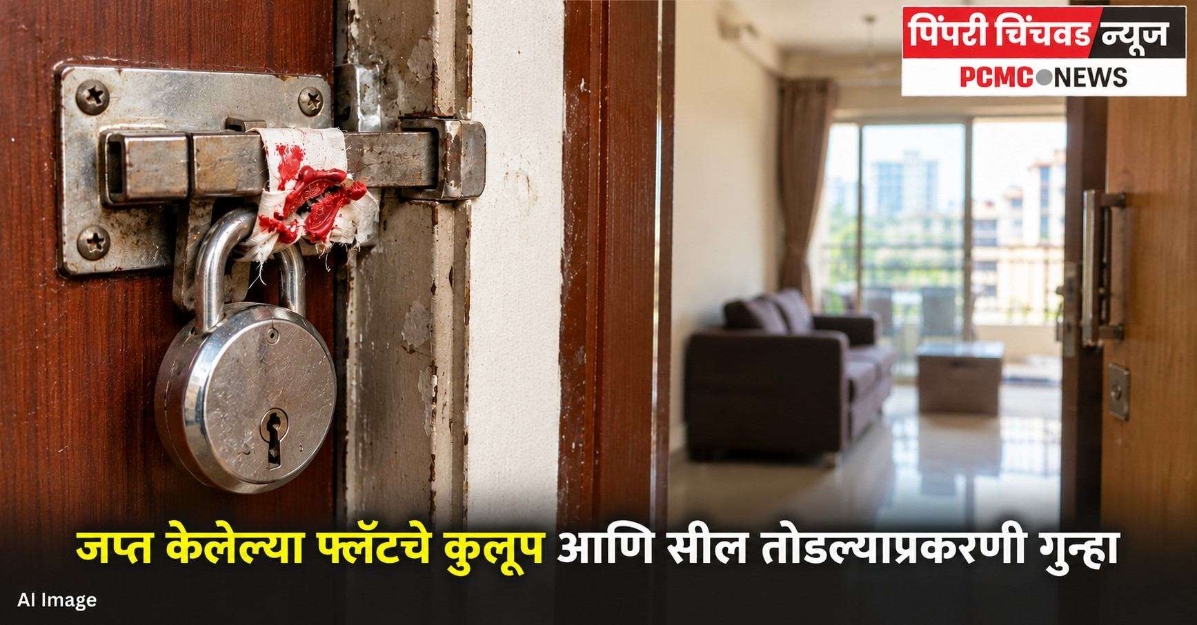 जप्त केलेल्या फ्लॅटचे कुलूप आणि सील तोडल्याप्रकरणी गुन्हा