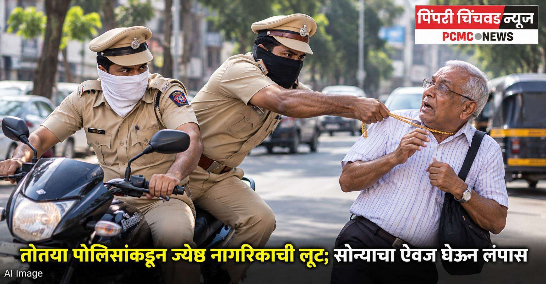तोतया पोलिसांकडून ज्येष्ठ नागरिकाची लूट; सोन्याचा ऐवज घेऊन लंपास