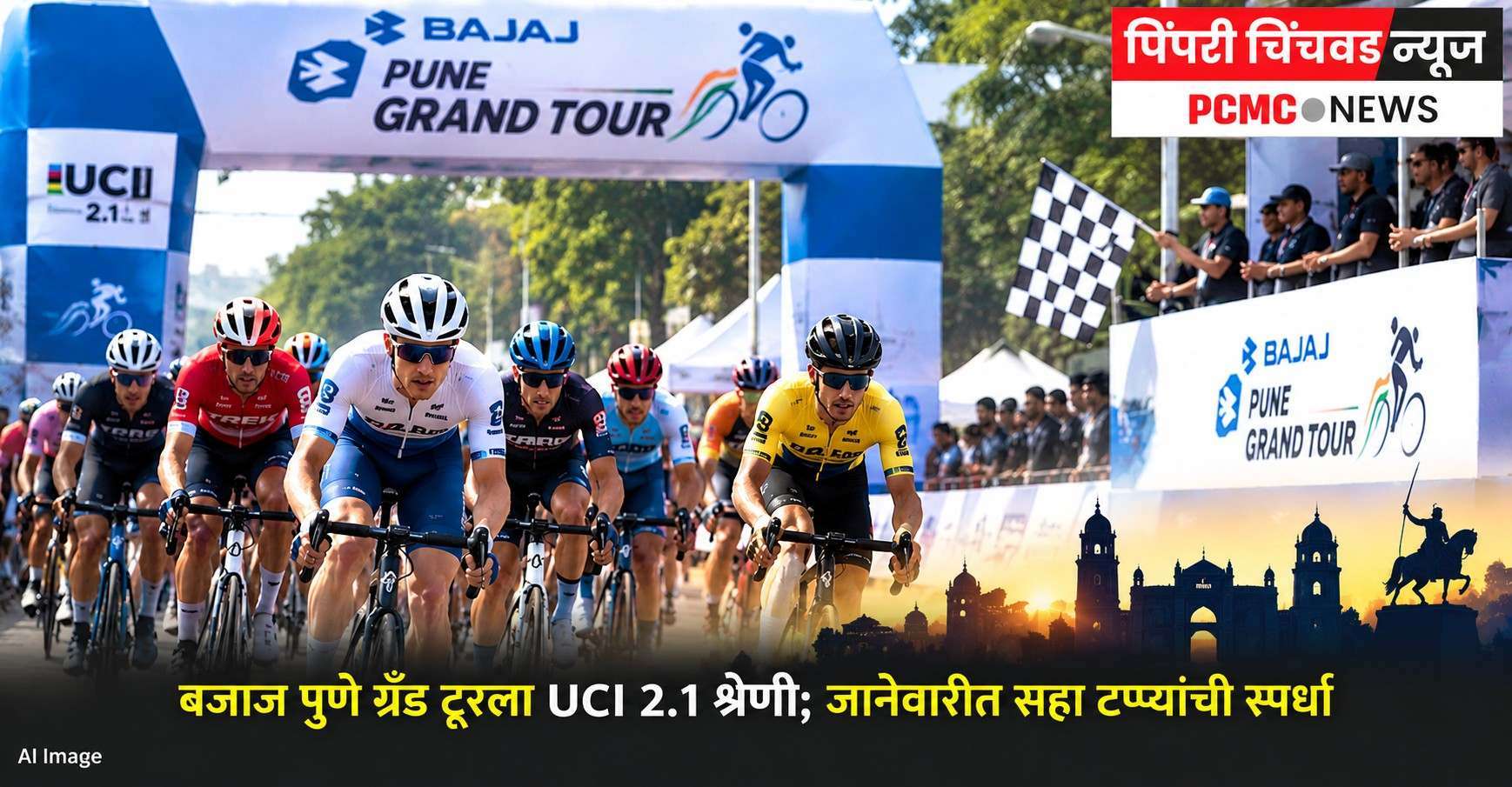 बजाज पुणे ग्रँड टूरला UCI 2.1 श्रेणी; जानेवारीत सहा टप्प्यांची स्पर्धा