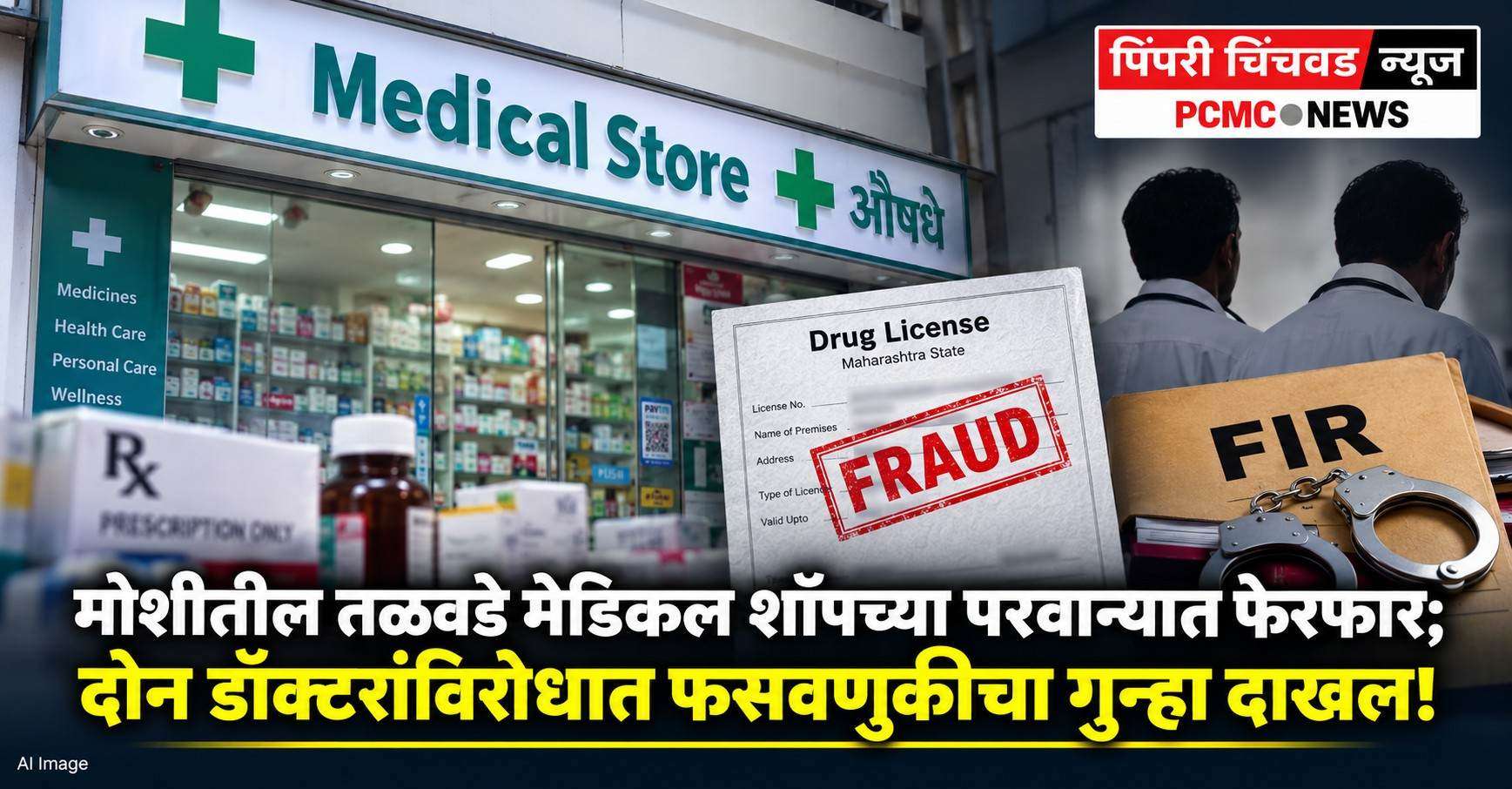 मोशीतील तळवडे मेडिकल शॉपच्या परवान्यात फेरफार