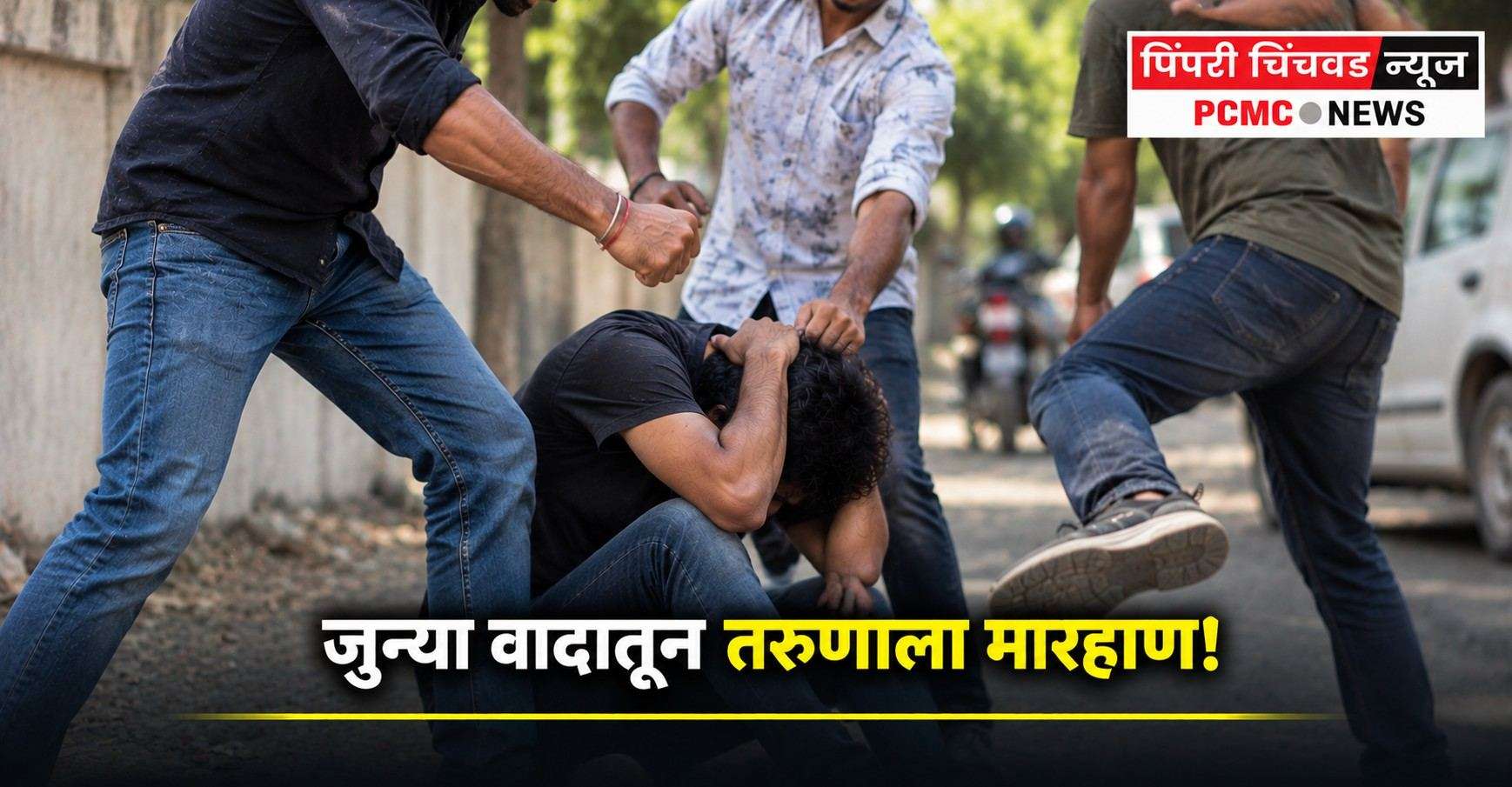 जुन्या वादातून सिमेंटचा गट्टू मारून तरुणाला जखमी केल्याचा आरोप