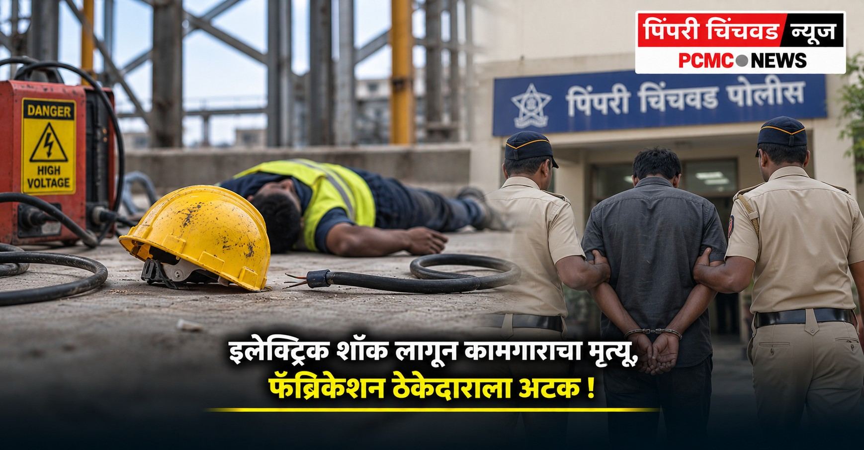 इलेक्ट्रिक शॉक लागून कामगाराचा मृत्यू, फॅब्रिकेशन ठेकेदाराला अटक
