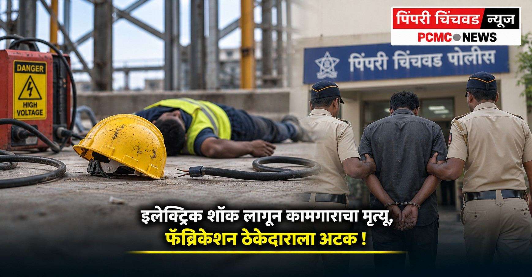 इलेक्ट्रिक शॉक लागून कामगाराचा मृत्यू, फॅब्रिकेशन ठेकेदाराला अटक
