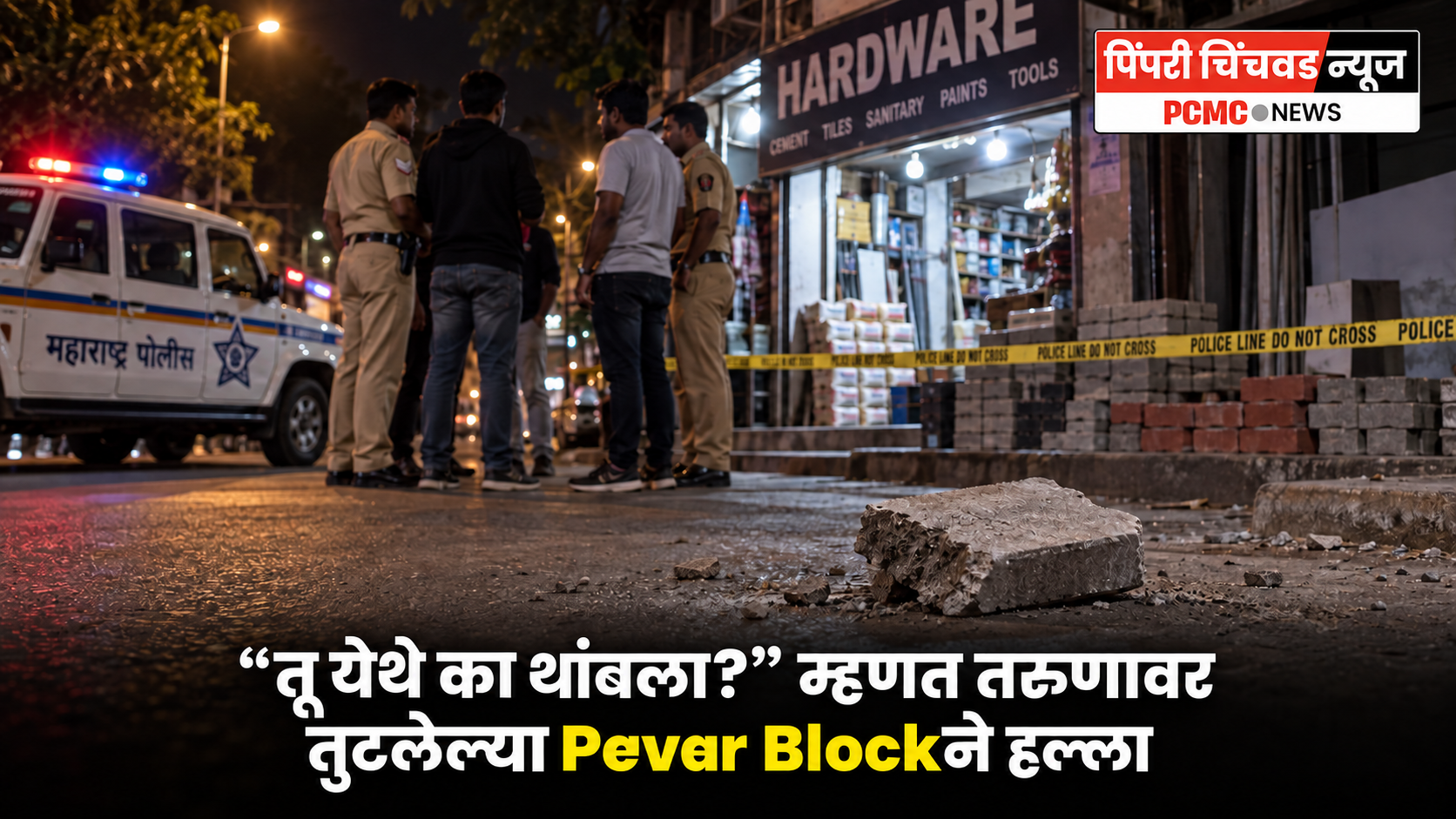 “तू येथे का थांबला?” म्हणत तरुणावर तुटलेल्या Pever Blockने हल्ला
