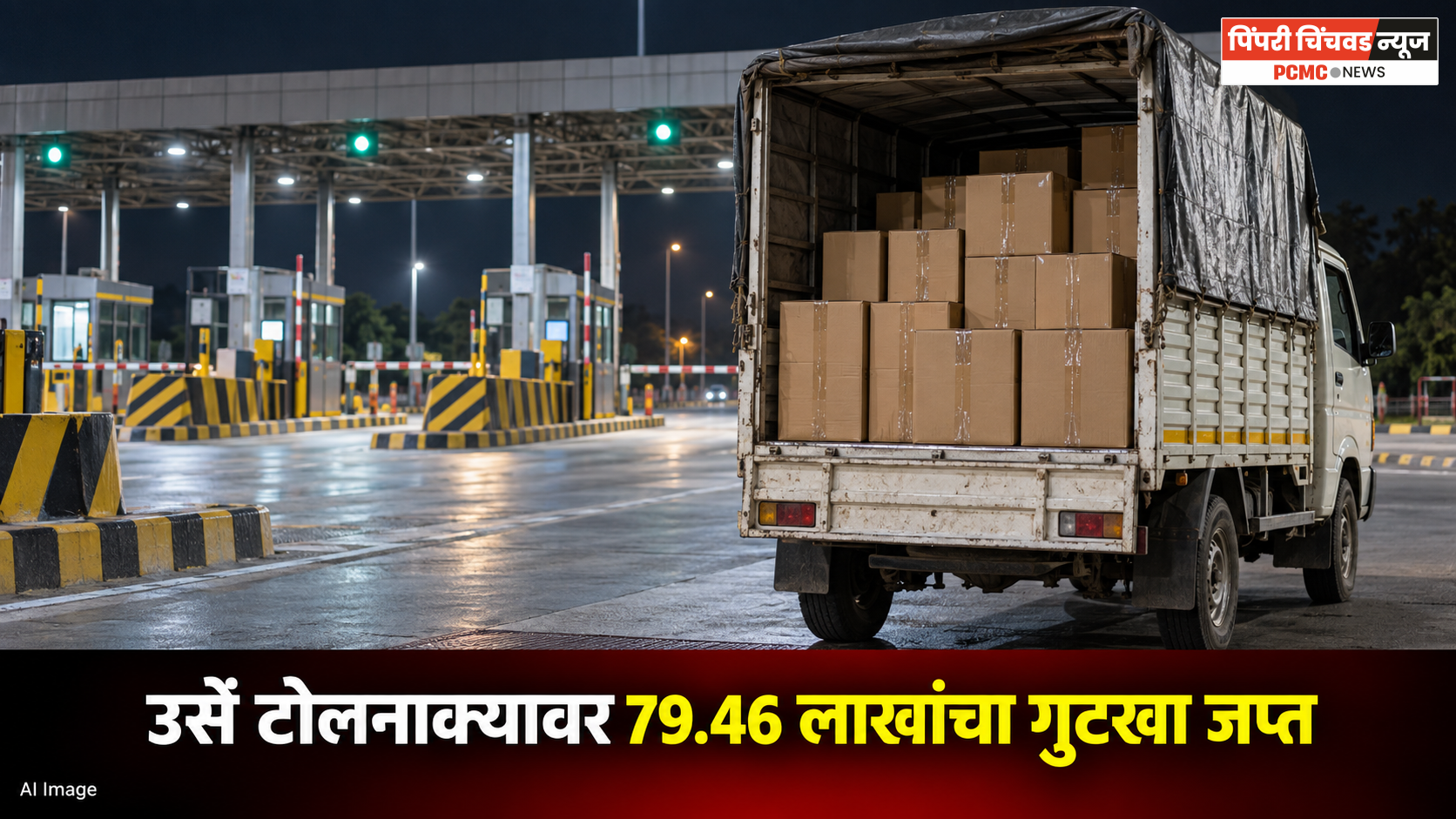 उर्से टोलनाक्यावर 79.46 लाखांचा प्रतिबंधित गुटखा जप्त