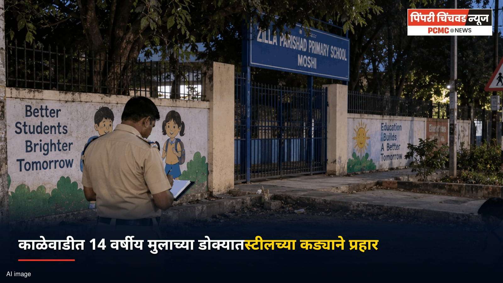 काळेवाडीत 14 वर्षीय मुलाच्या डोक्यात स्टीलच्या कड्याने प्रहार; तिघांविरोधात गुन्हा
