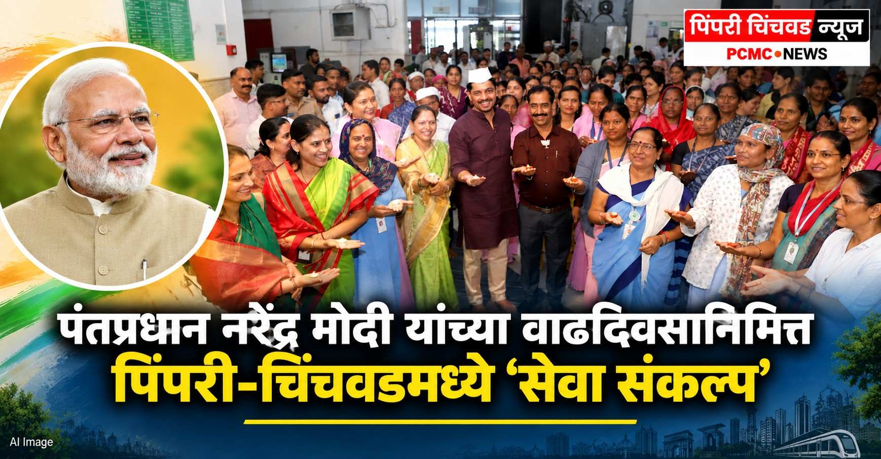 पंतप्रधान नरेंद्र मोदी यांच्या वाढदिवसानिमित्त पिंपरी-चिंचवडमध्ये ‘सेवा संकल्प’