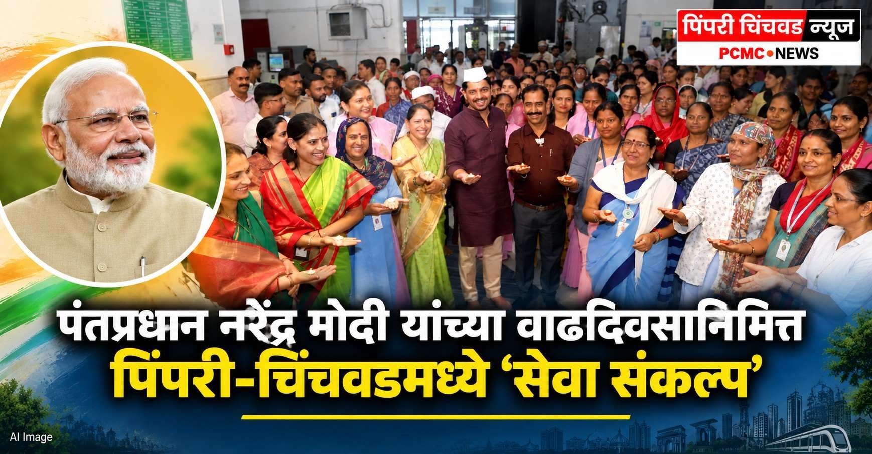 पंतप्रधान नरेंद्र मोदी यांच्या वाढदिवसानिमित्त पिंपरी-चिंचवडमध्ये ‘सेवा संकल्प’
