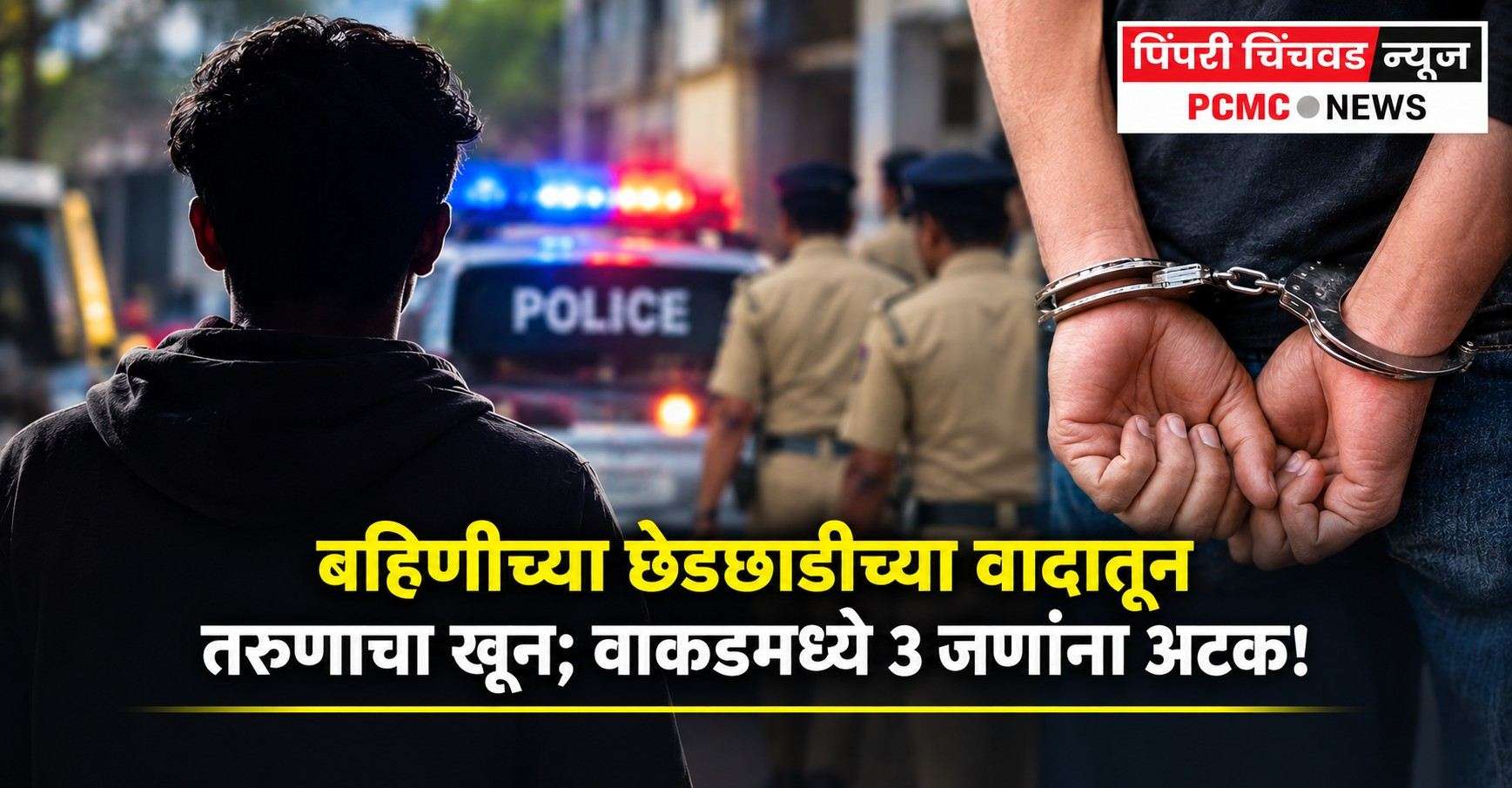 बहिणीच्या छेडछाडीच्या वादातून तरुणाचा खून; वाकडमध्ये 3 जणांना अटक!