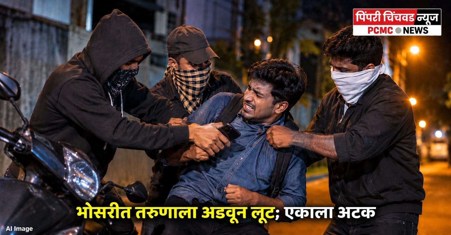 भोसरीत तरुणाला अडवून लूट; एकाला अटक