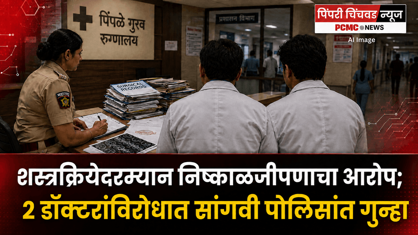 शस्त्रक्रियेदरम्यान निष्काळजीपणामुळे रुग्णाचा मृत्यू झाल्याचा आरोप; सांगवी पोलिसांत 2 डॉक्टरांविरोधात गुन्हा