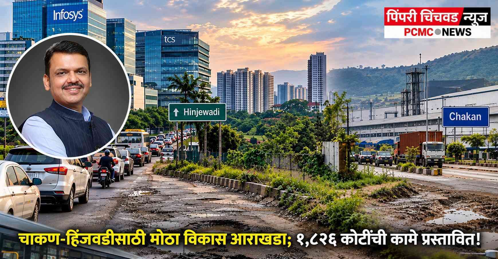 चाकण-हिंजवडीसाठी मोठा विकास आराखडा; १,८२६ कोटींची कामे प्रस्तावित