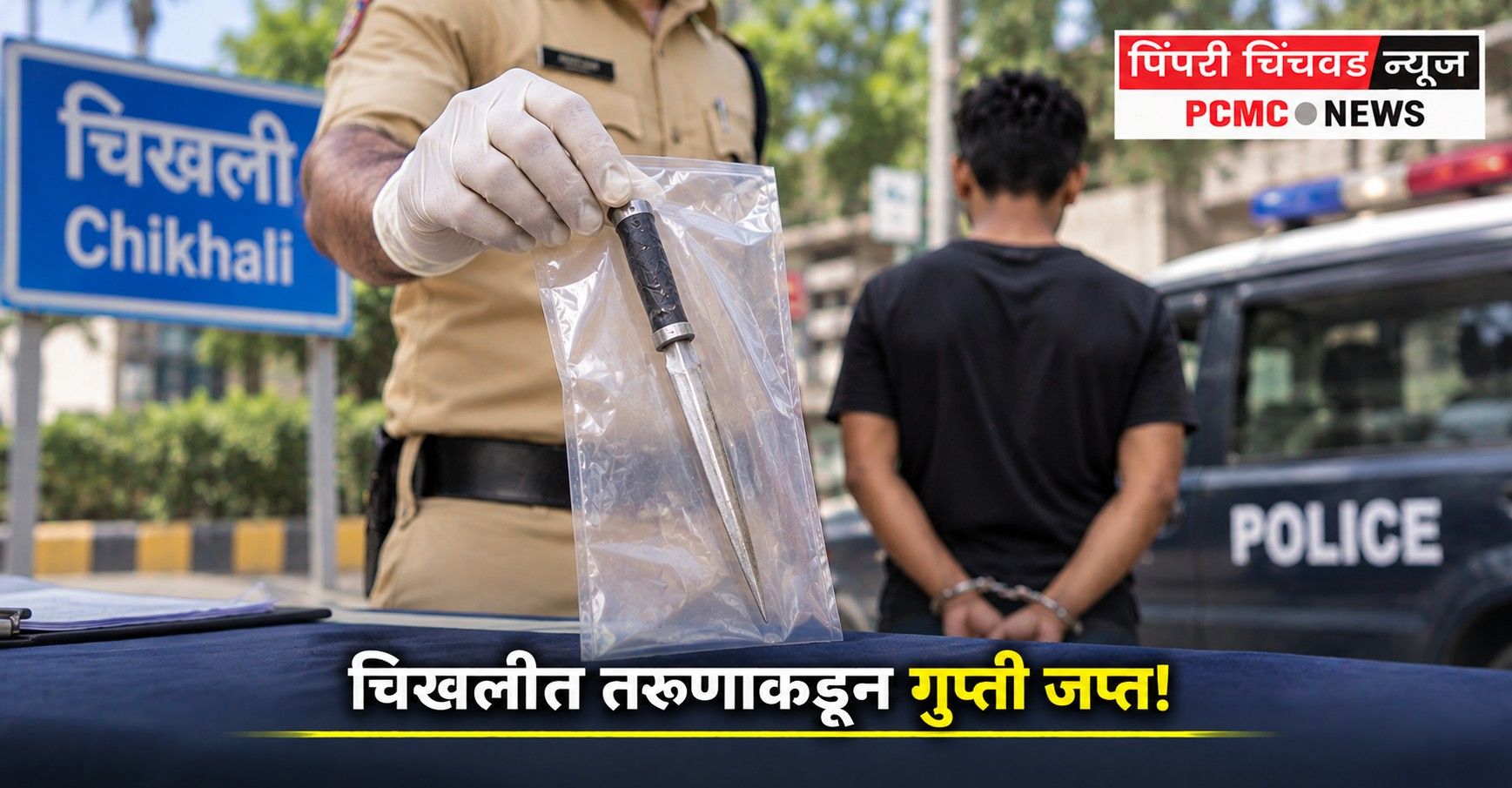 चिखलीत तरुणाकडून गुप्ती जप्त!