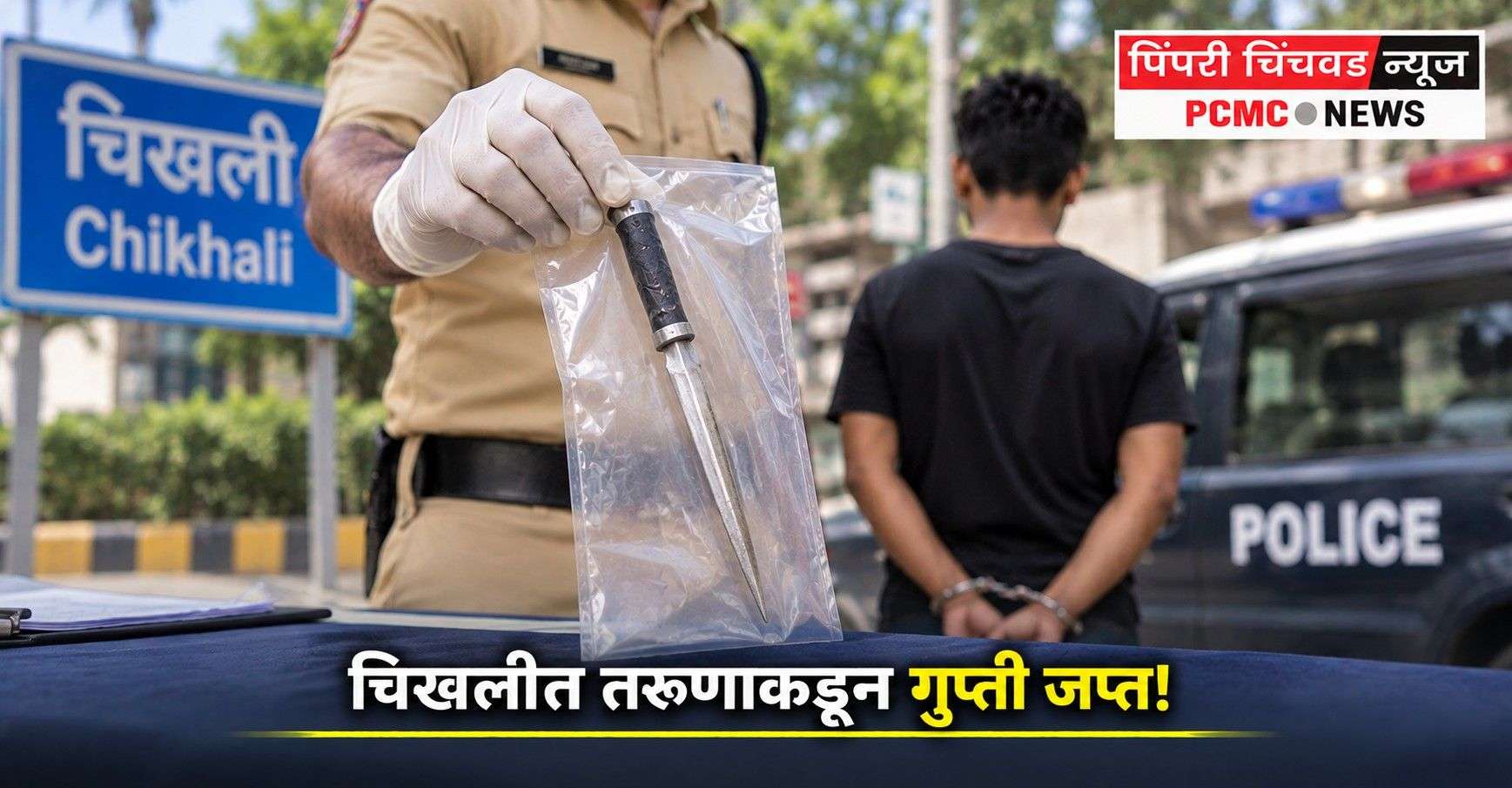 चिखलीत तरुणाकडून गुप्ती जप्त!