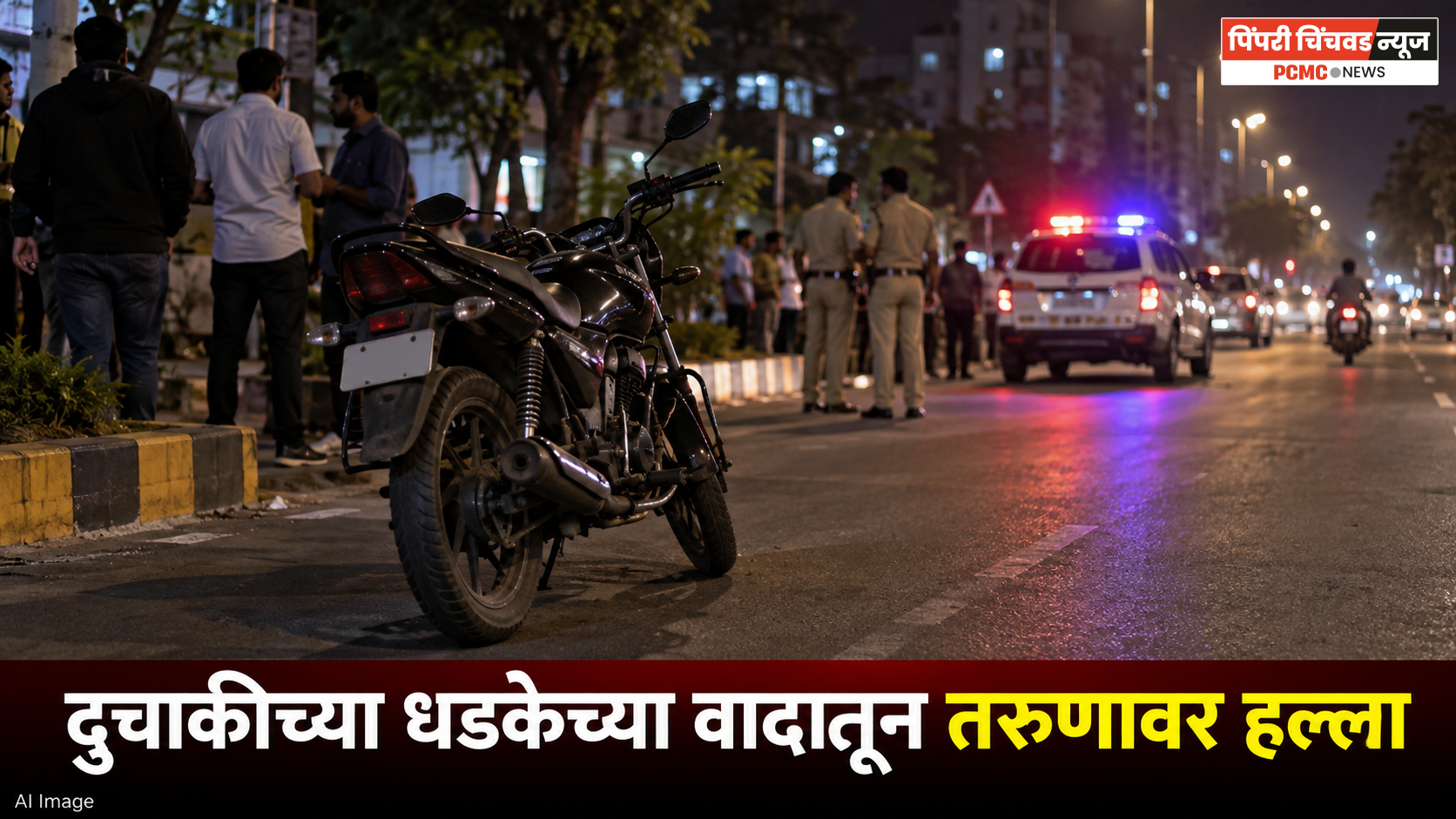 दुचाकी धडकल्याच्या वादातून तरुणावर हल्ला; चिखलीत तिघांविरुद्ध गुन्हा