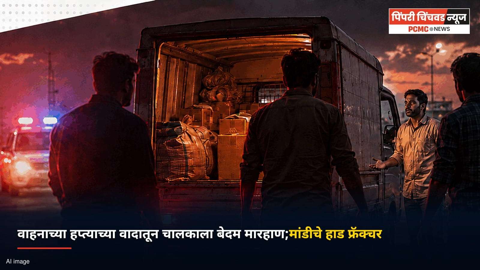 वाहनाच्या हप्त्याच्या वादातून चालकाला बेदम मारहाण; मांडीचे हाड फ्रॅक्चर