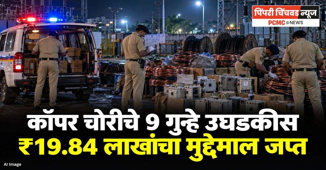 कॉपर चोरीचे 9 गुन्हे उघडकीस; युनिट 4 कडून Rs 19.84 लाखांचा मुद्देमाल जप्त