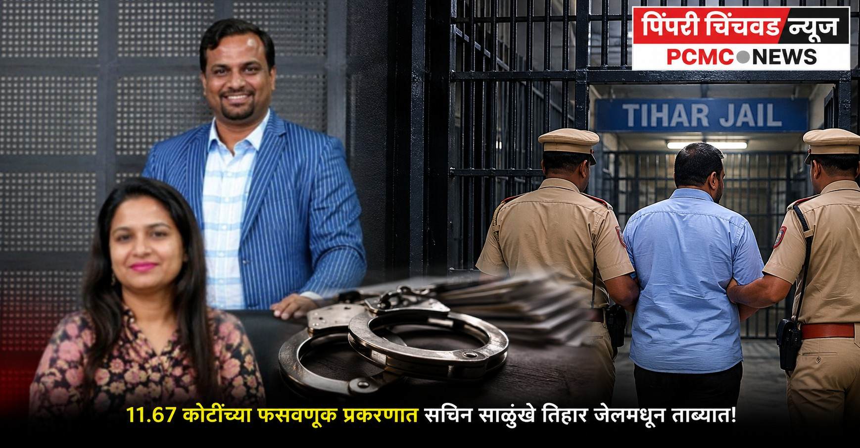 11.67 कोटींच्या फसवणूक प्रकरणात सचिन साळुंखे तिहार जेलमधून ताब्यात