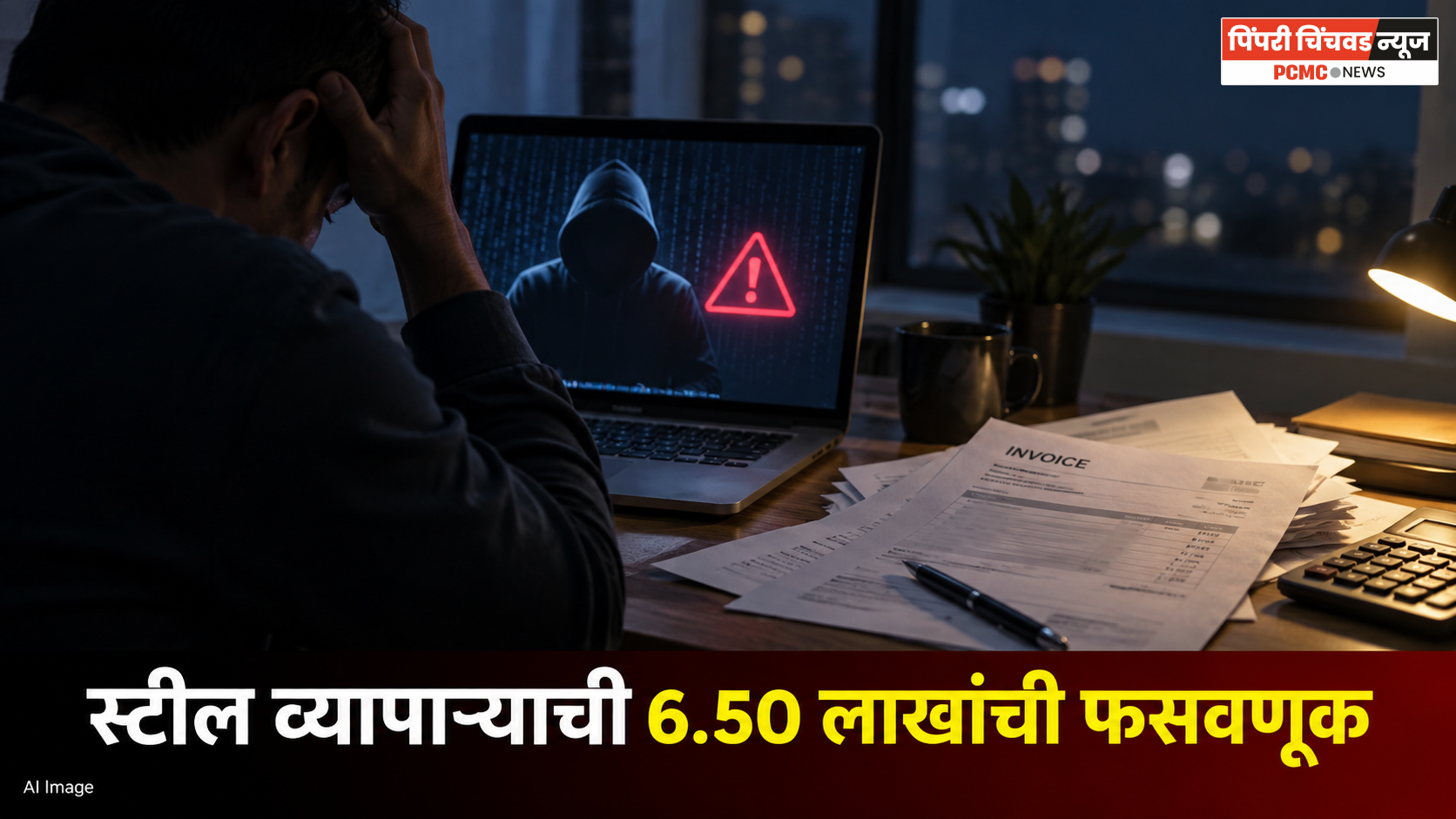 बनावट इनव्हॉइस व GST प्रमाणपत्र पाठवून स्टील व्यापाऱ्याची 6.50 लाखांची फसवणूक